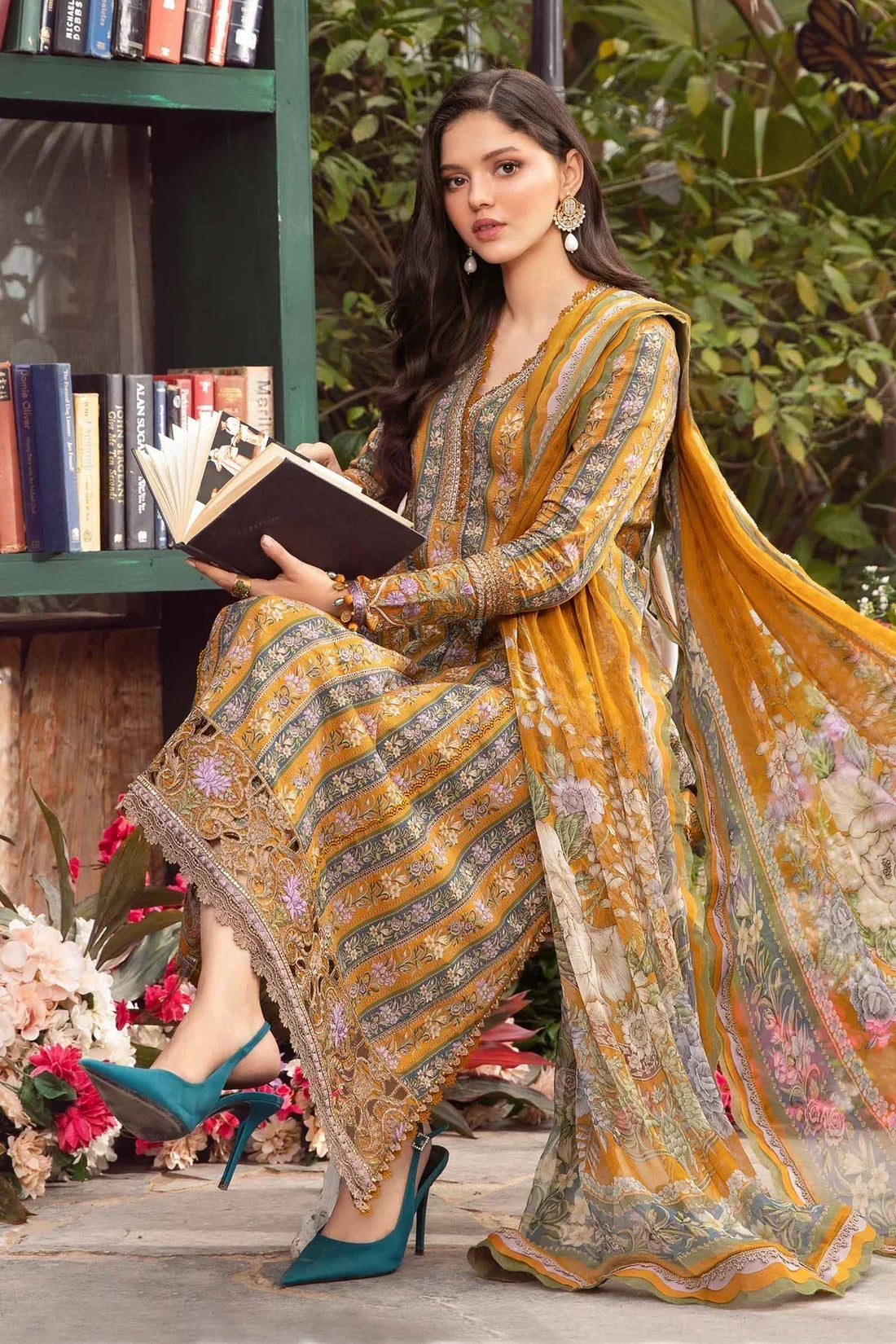 Maria B | M Prints Spring 24 | MPT-2107-A - by - Libasekhas UK - Registered Vendor of : Maria B - 100% Original Designer Dresss