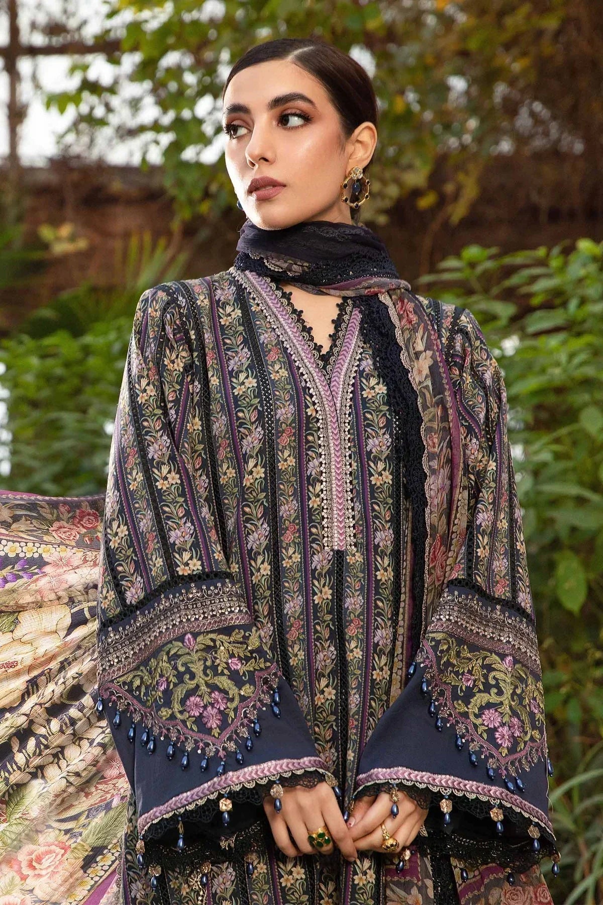 Maria B | M prints Spring 24 | MPT-2107-B - by - Libasekhas UK - Registered Vendor of : Maria B - 100% Original Designer Dresss