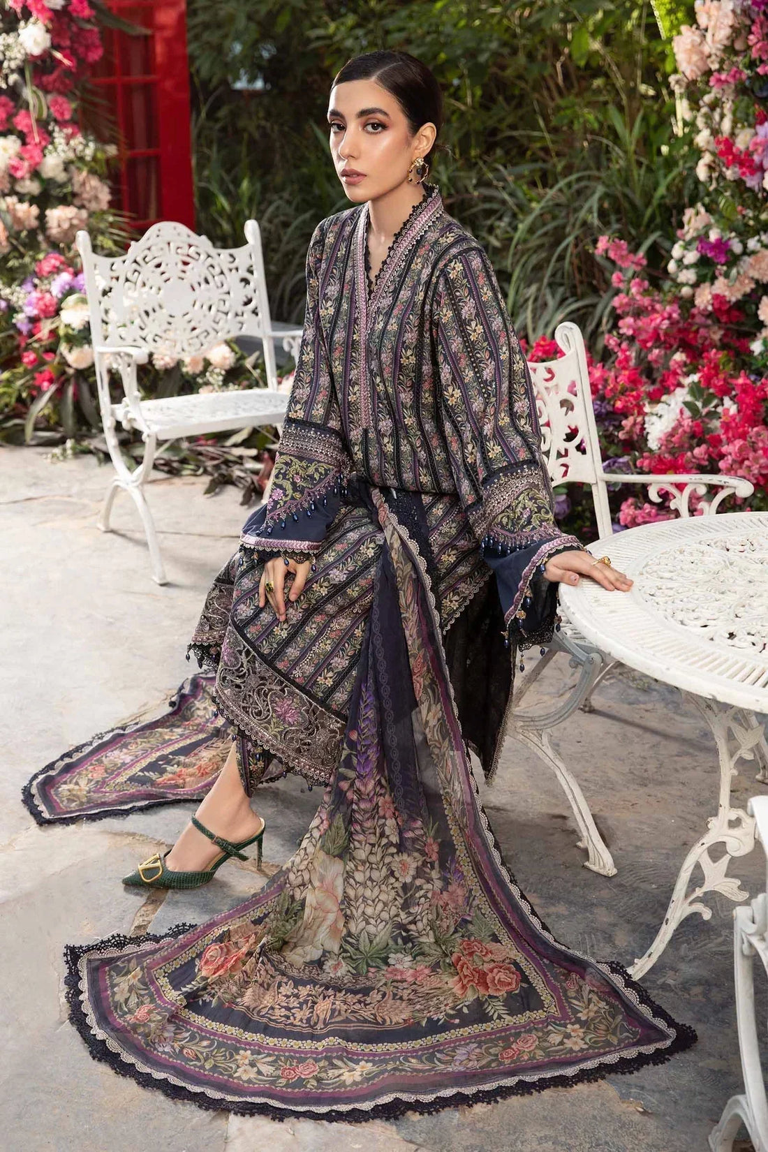 Maria B | M prints Spring 24 | MPT-2107-B - by - Libasekhas UK - Registered Vendor of : Maria B - 100% Original Designer Dresss