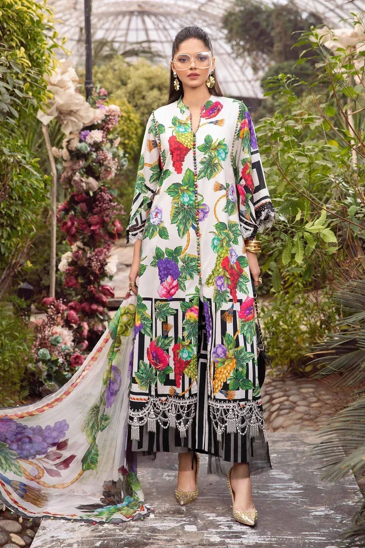 Maria B | M Prints Spring 24 | MPT-2108-A - by - Libasekhas UK - Registered Vendor of : Maria B - 100% Original Designer Dresss