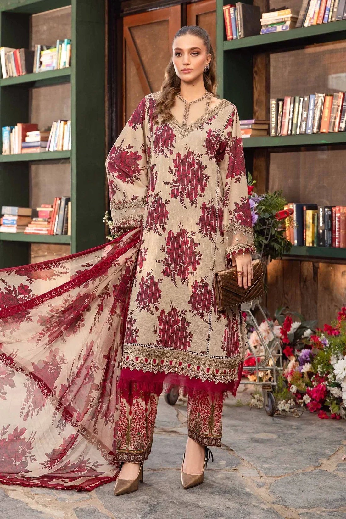 Maria B | M Prints Spring 24 | MPT-2110-A - by - Libasekhas UK - Registered Vendor of : Maria B - 100% Original Designer Dresss