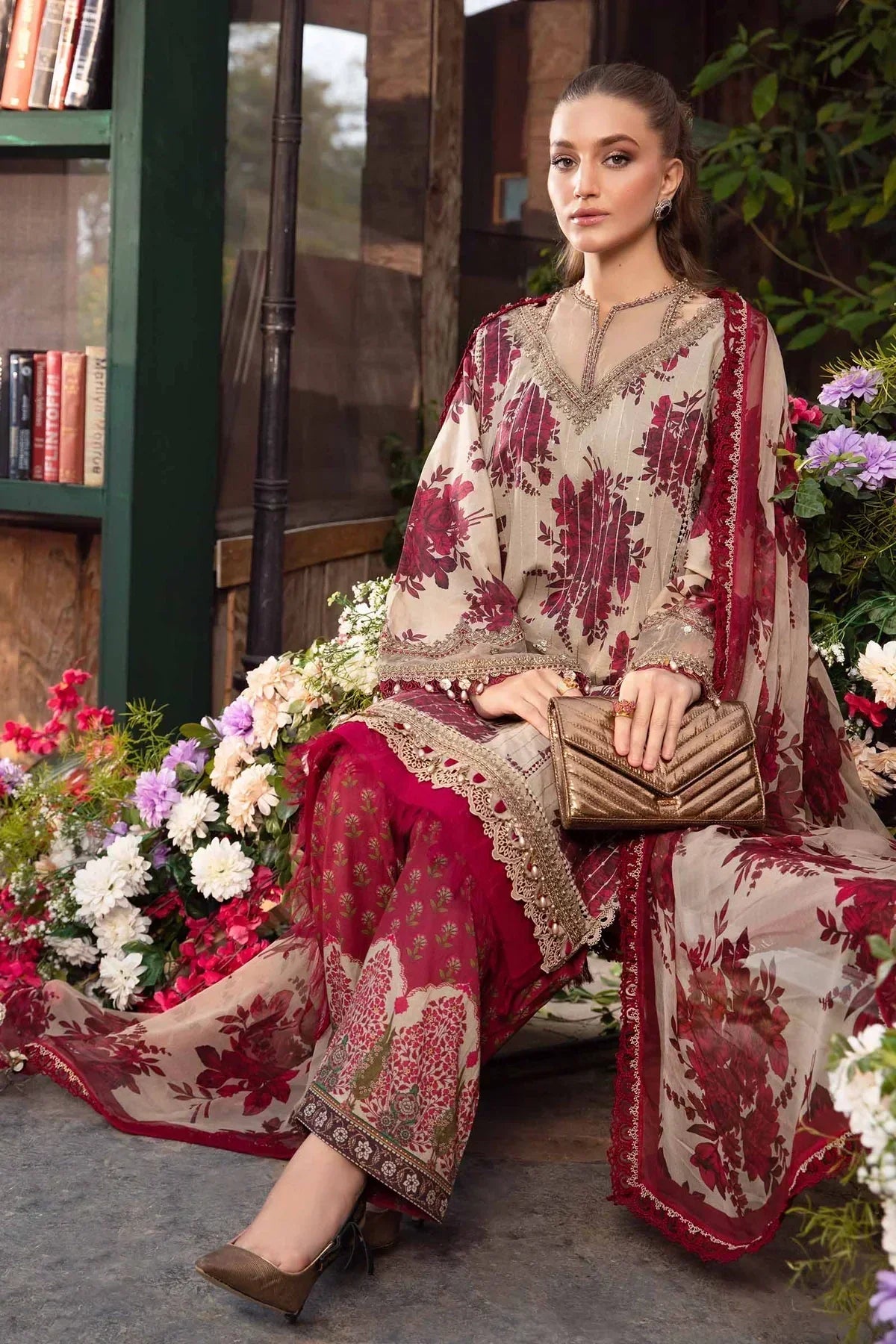 Maria B | M Prints Spring 24 | MPT-2110-A - by - Libasekhas UK - Registered Vendor of : Maria B - 100% Original Designer Dresss