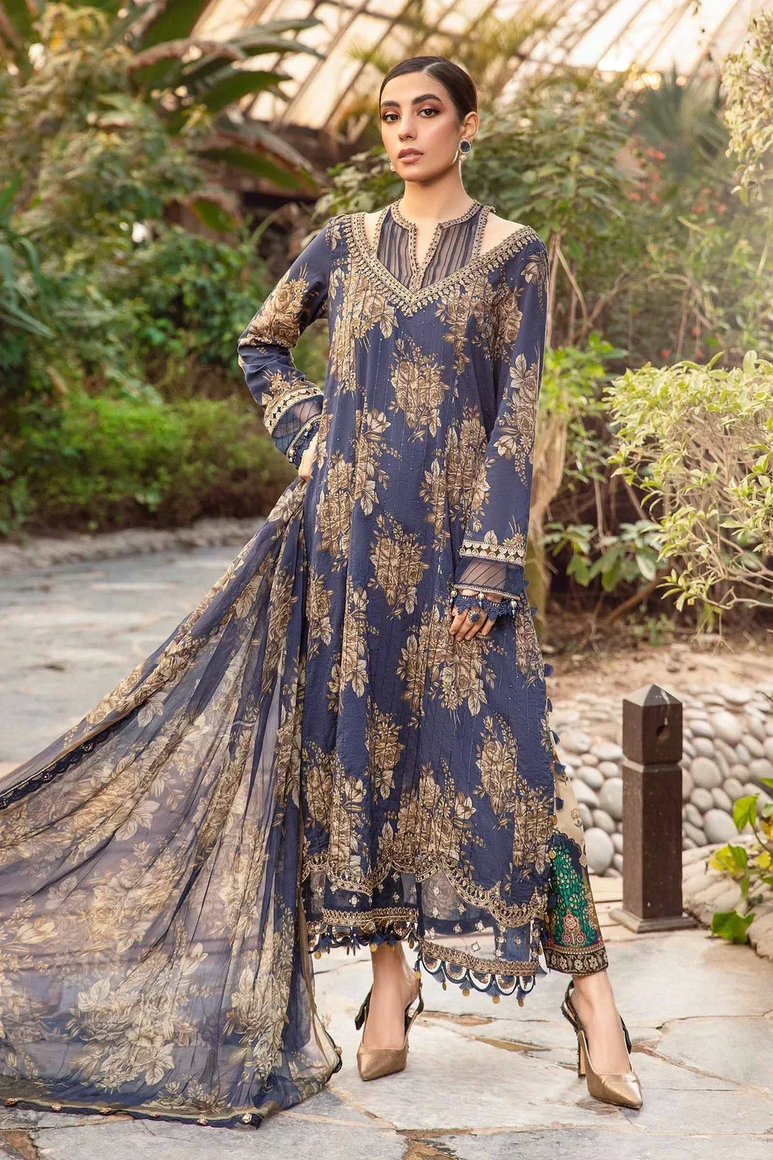 Maria B | M Prints Spring 24 | MPT-2110-B - by - Libasekhas UK - Registered Vendor of : Maria B - 100% Original Designer Dresss