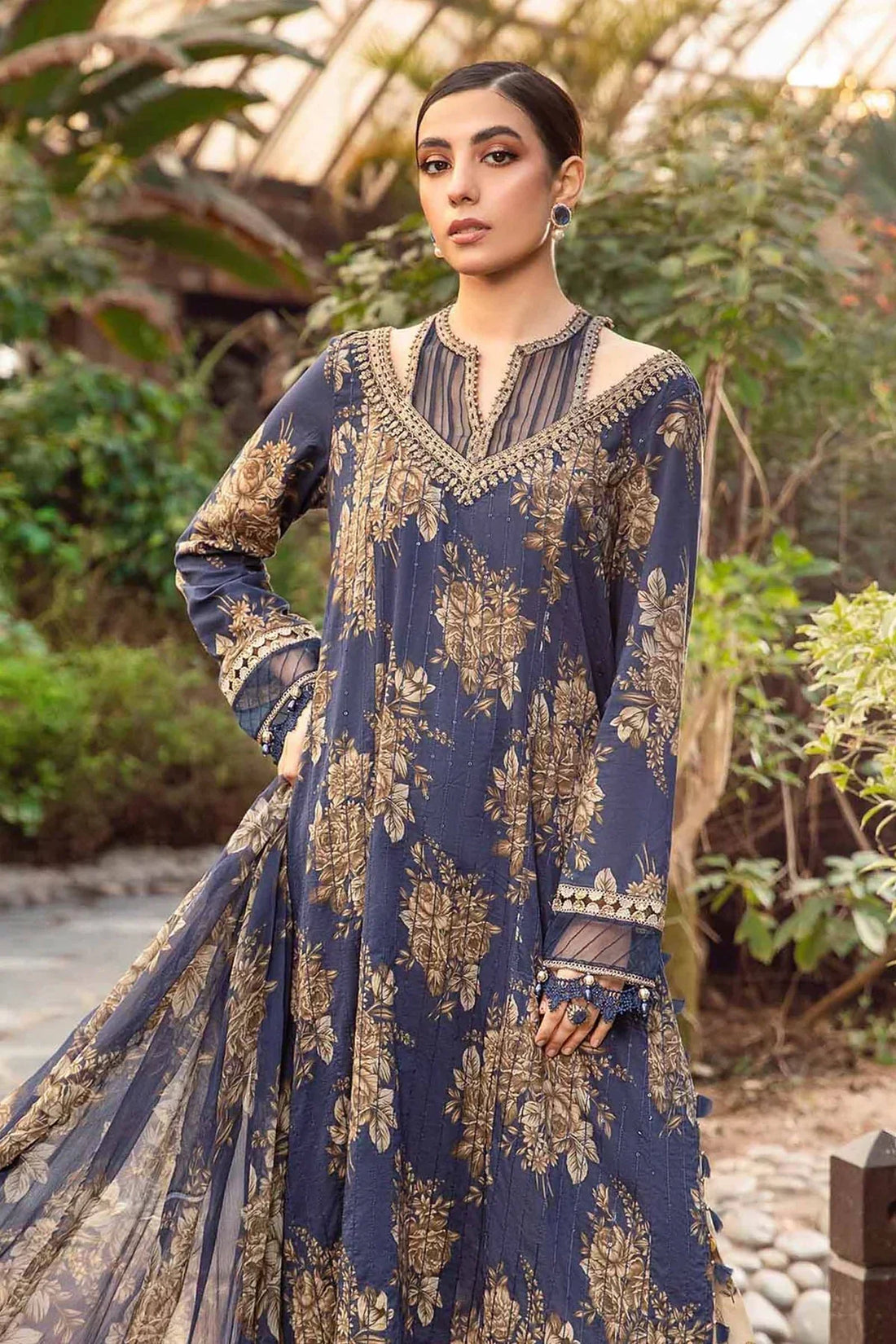 Maria B | M Prints Spring 24 | MPT-2110-B - by - Libasekhas UK - Registered Vendor of : Maria B - 100% Original Designer Dresss