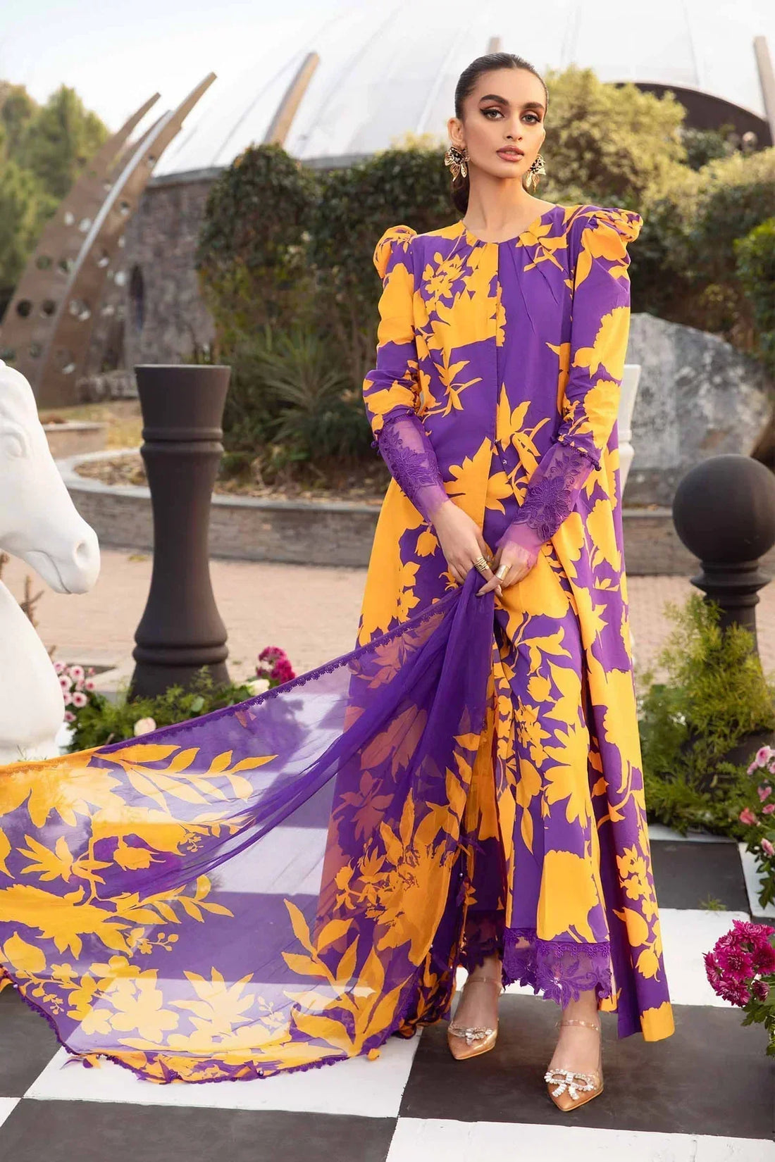Maria B | M Prints Spring 24 | MPT-2111-A - by - Libasekhas UK - Registered Vendor of : Maria B - 100% Original Designer Dresss
