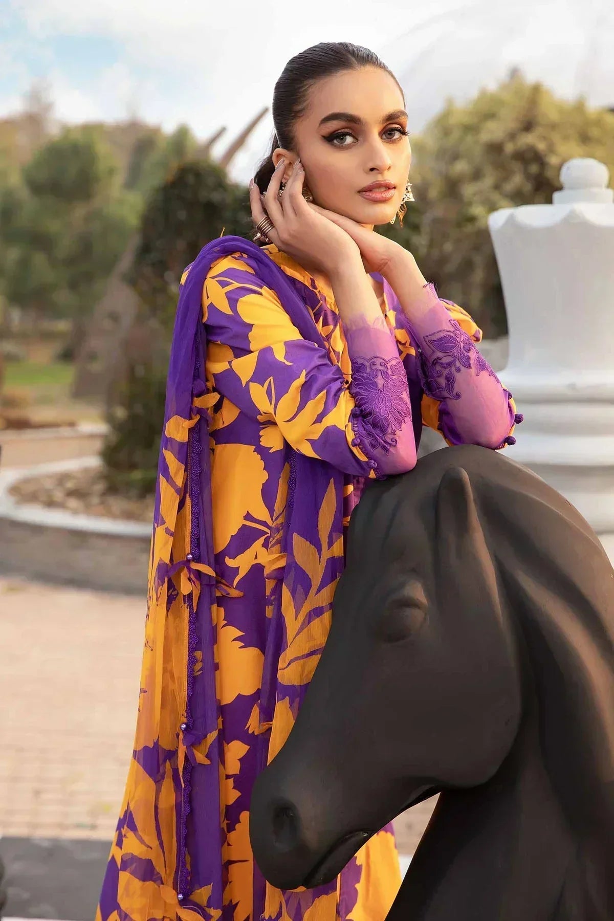 Maria B | M Prints Spring 24 | MPT-2111-A - by - Libasekhas UK - Registered Vendor of : Maria B - 100% Original Designer Dresss