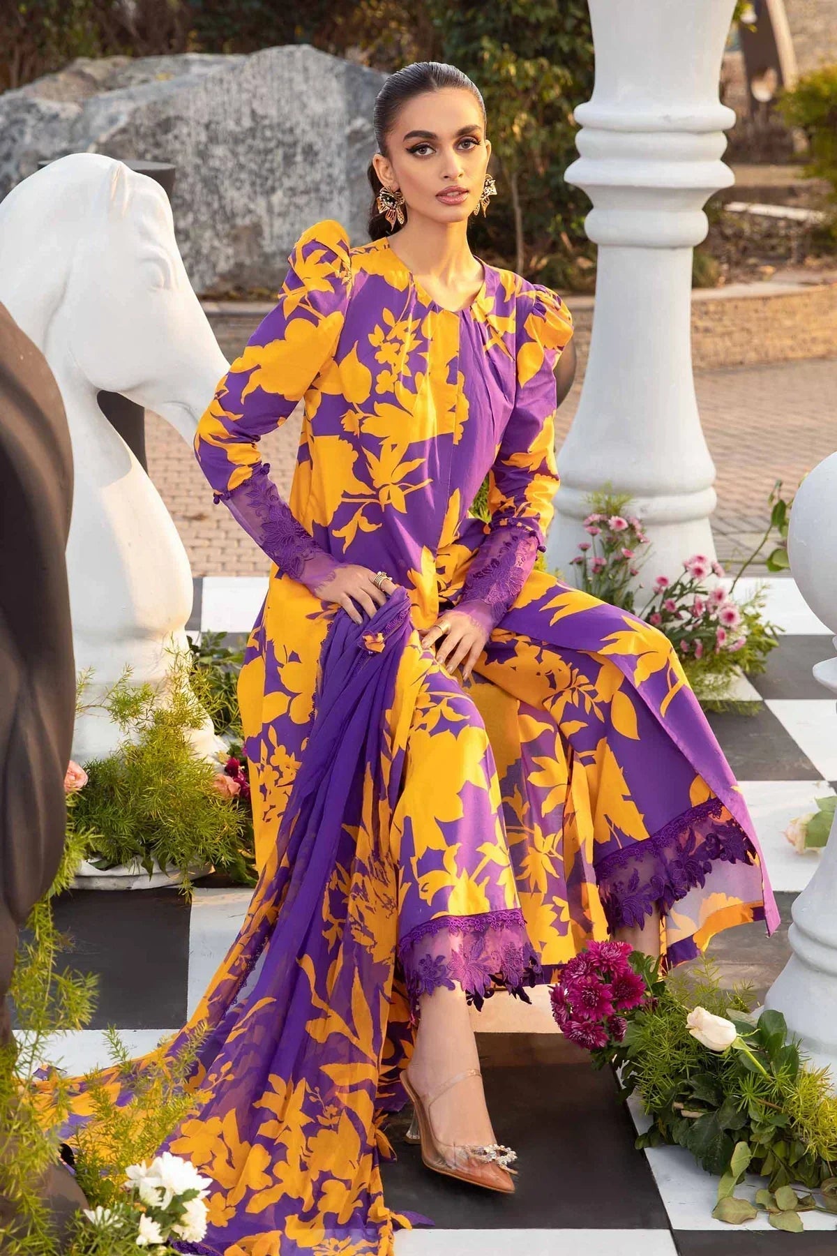 Maria B | M Prints Spring 24 | MPT-2111-A - by - Libasekhas UK - Registered Vendor of : Maria B - 100% Original Designer Dresss
