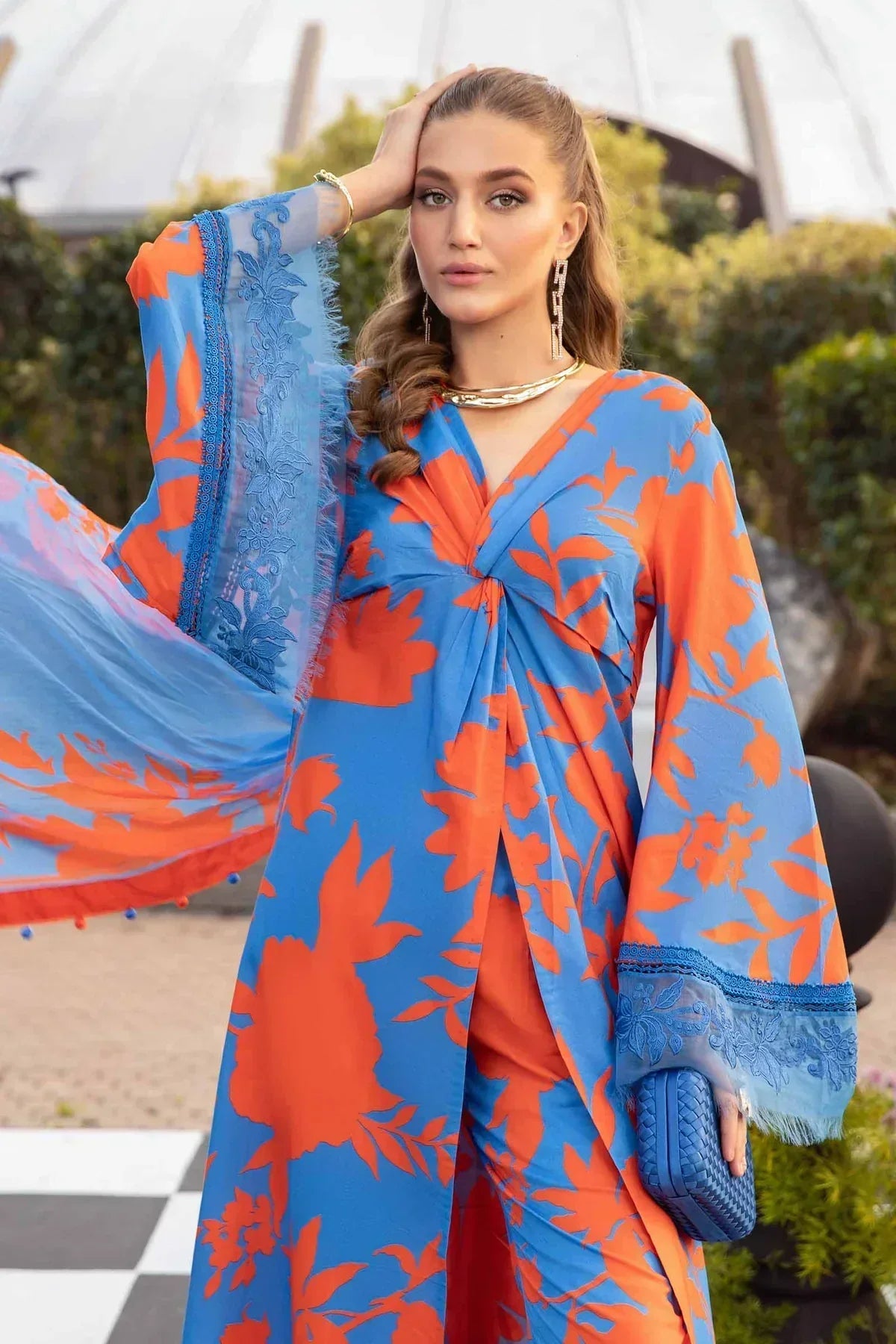 Maria B | M Prints Spring 24 | MPT-2111-B - by - Libasekhas UK - Registered Vendor of : Maria B - 100% Original Designer Dresss