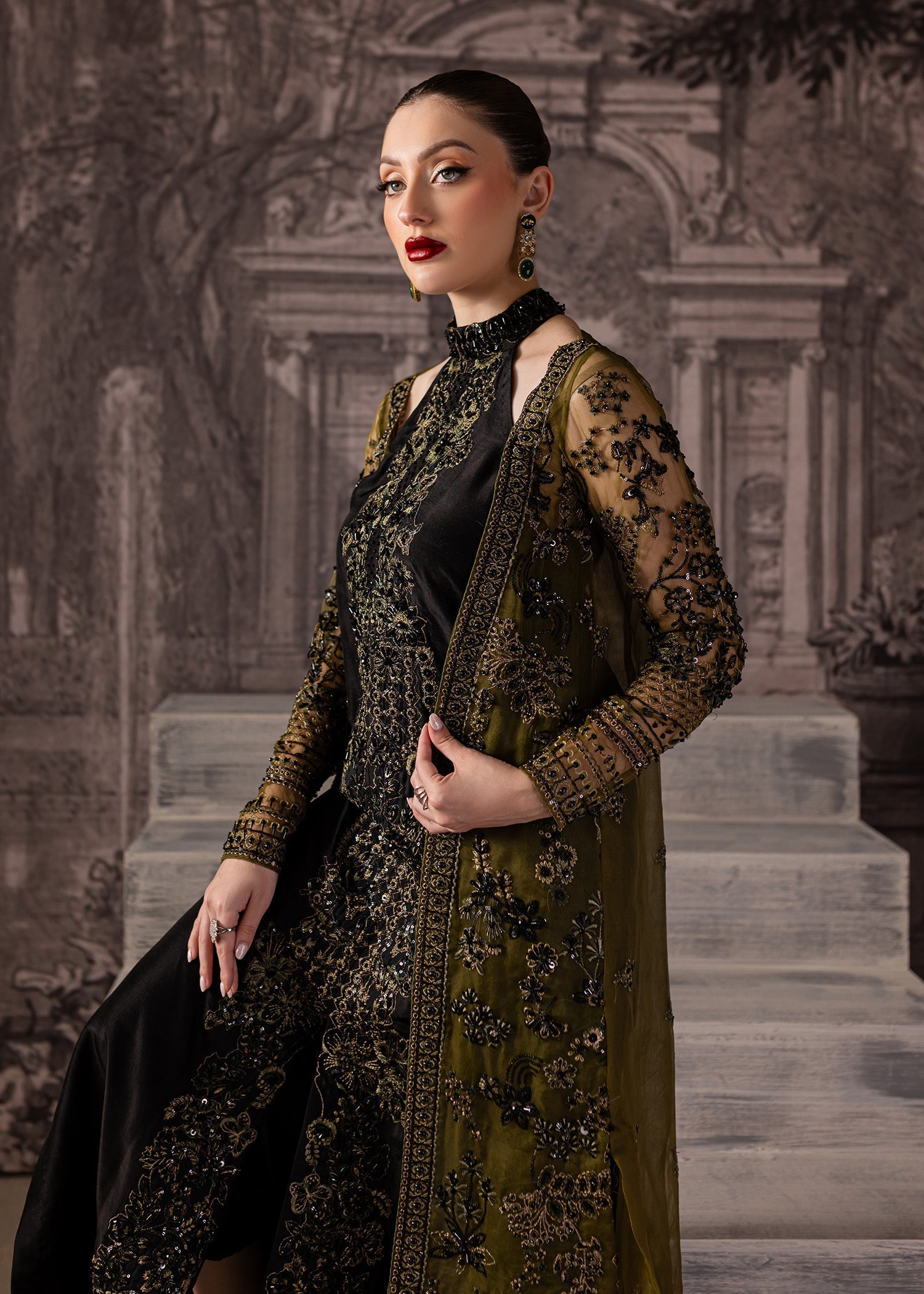 Maria Osama Khan | Mystara Wedding Festive | Storm - by - Libasekhas UK - Registered Vendor of : Maria Osama Khan - 100% Original Designer Dresss