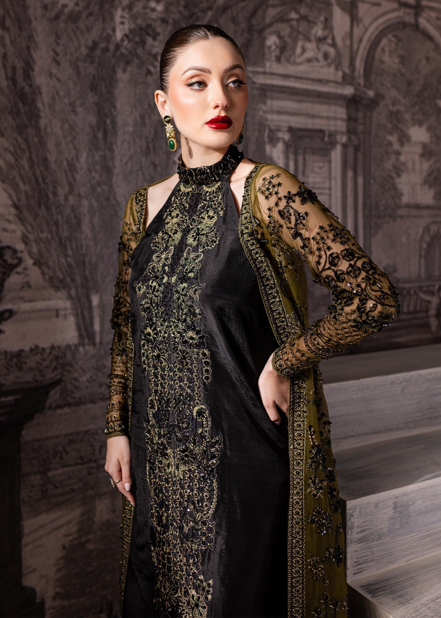 Maria Osama Khan | Mystara Wedding Festive | Storm - by - Libasekhas UK - Registered Vendor of : Maria Osama Khan - 100% Original Designer Dresss