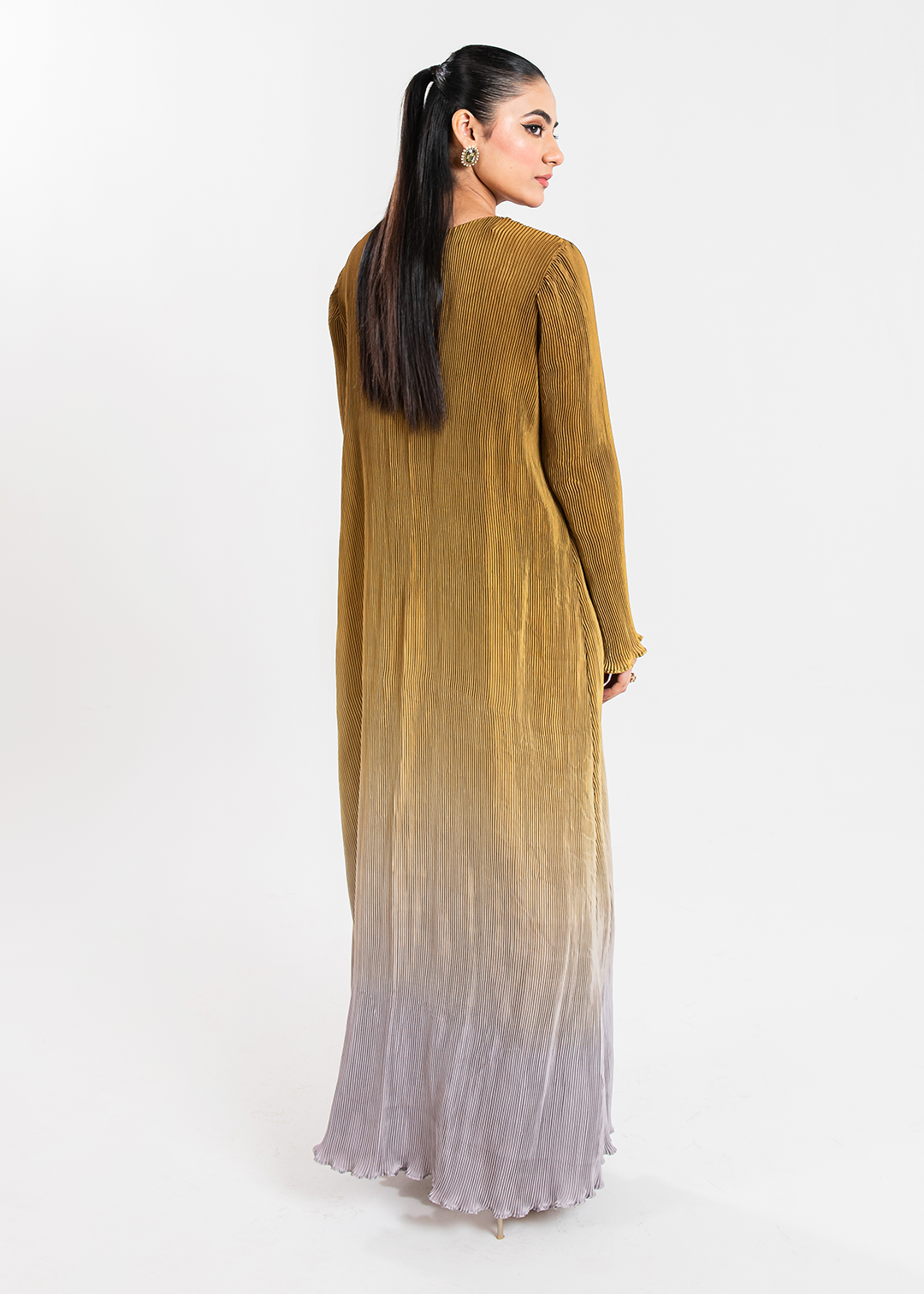 Maria Osama Khan | Claire Pleated Silk | Honeycomb - by - Libasekhas UK - Registered Vendor of : Maria Osama Khan - 100% Original Designer Dresss