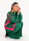 Maria Osama Khan | Claire Pleated Silk | Ivy - by - Libasekhas UK - Registered Vendor of : Maria Osama Khan - 100% Original Designer Dresss