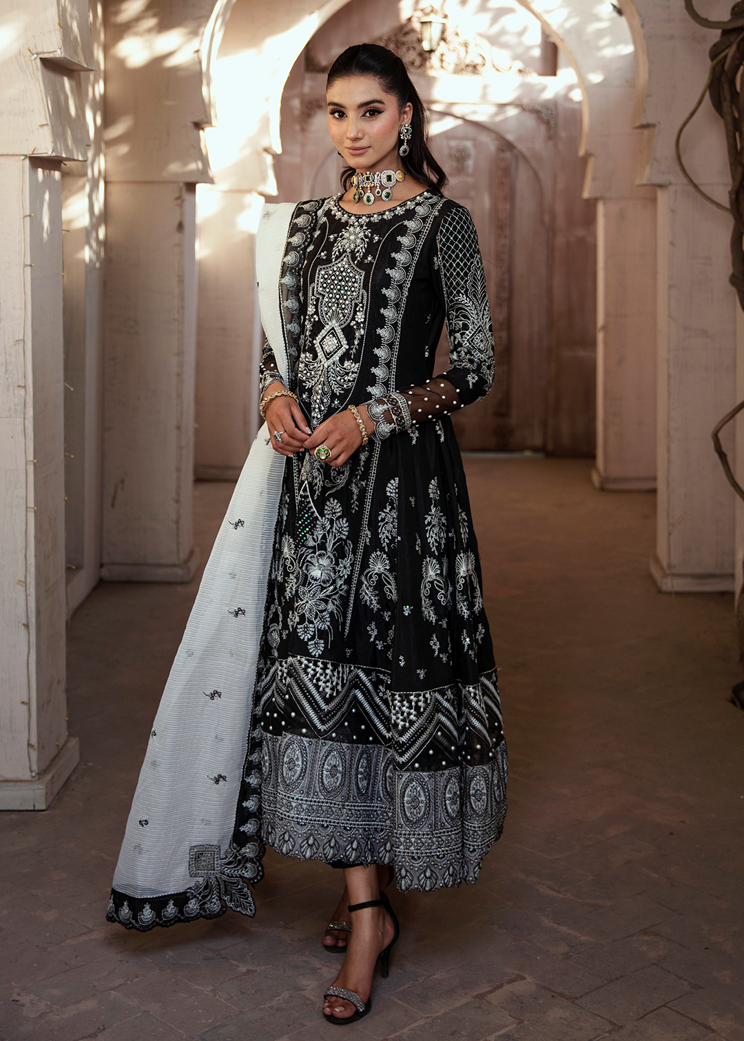 Maria Osama Khan | Rang e Noor Eid Edit | Neel Kamal-Black - by - Libasekhas UK - Registered Vendor of : Maria Osama Khan - 100% Original Designer Dresss
