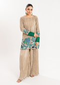 Maria Osama Khan | Claire Pleated Silk | Stardust - by - Libasekhas UK - Registered Vendor of : Maria Osama Khan - 100% Original Designer Dresss