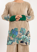 Maria Osama Khan | Claire Pleated Silk | Stardust - by - Libasekhas UK - Registered Vendor of : Maria Osama Khan - 100% Original Designer Dresss