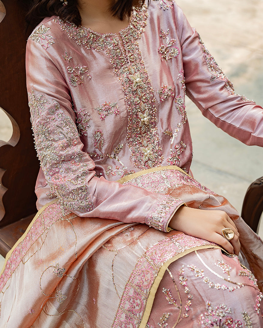 Mushq | Sunehri Lama Silk | Marium - by Libasekhas UK - Registered Vendor of : Mushq - 100% Original Designer Dress