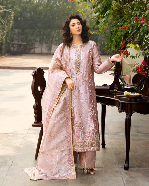 Mushq | Sunehri Lama Silk | Marium - by Libasekhas UK - Registered Vendor of : Mushq - 100% Original Designer Dress