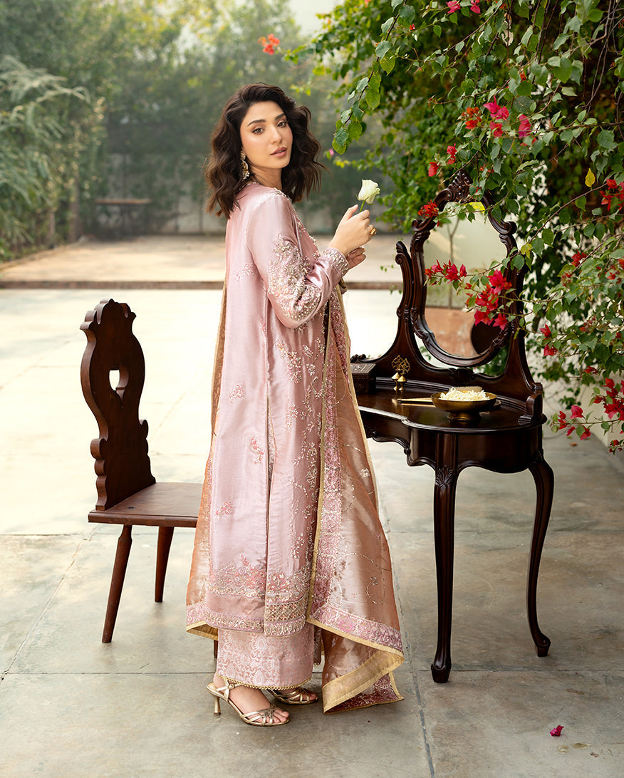 Mushq | Sunehri Lama Silk | Marium - by Libasekhas UK - Registered Vendor of : Mushq - 100% Original Designer Dress