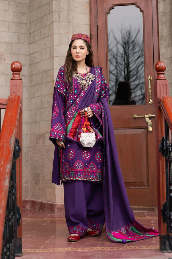 Maryam Hussain | Silk Edit |  Plum - by - Libasekhas UK - Registered Vendor of : Maryam Hussain - 100% Original Designer Dresss