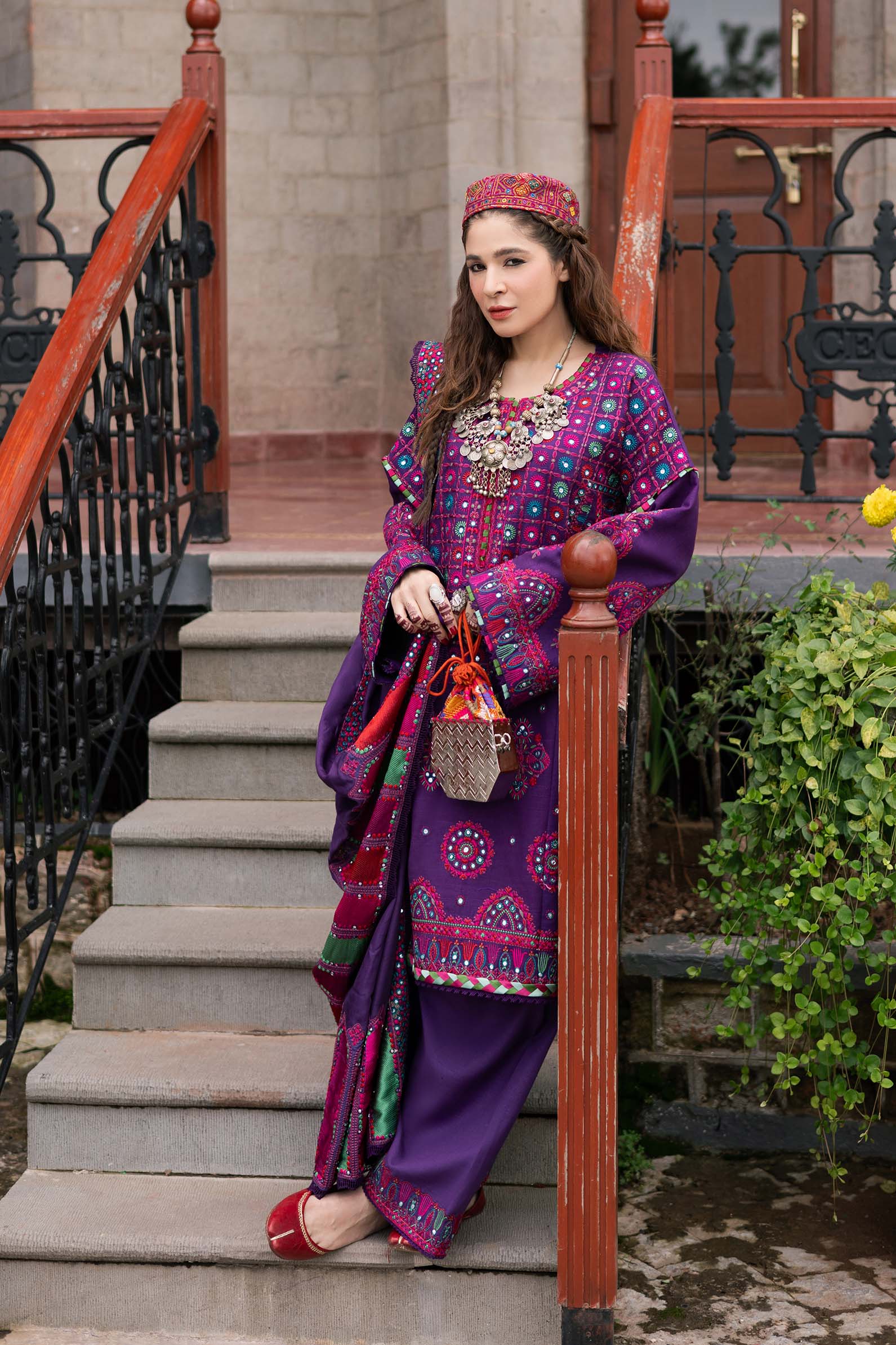 Maryam Hussain | Silk Edit |  Plum - by - Libasekhas UK - Registered Vendor of : Maryam Hussain - 100% Original Designer Dresss