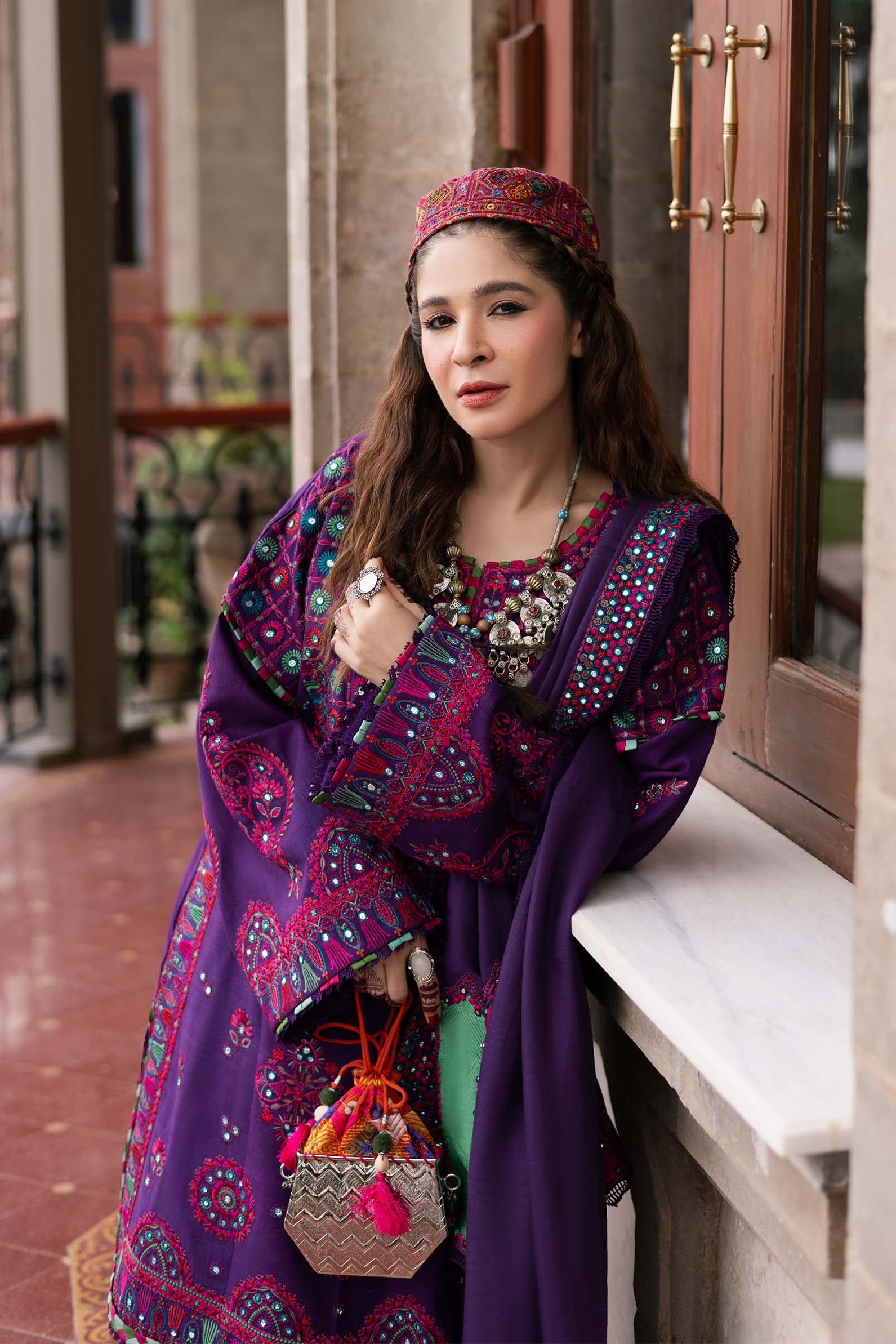 Maryam Hussain | Silk Edit |  Plum - by - Libasekhas UK - Registered Vendor of : Maryam Hussain - 100% Original Designer Dresss