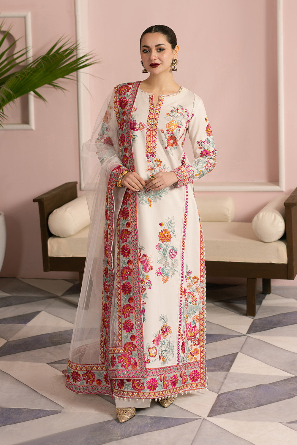 Maryum N Maria | Eid Luxury Lawn 25 | AFSAR - MS50159 - by - Libasekhas UK - Registered Vendor of : Maryum N Maria - 100% Original Designer Dresss
