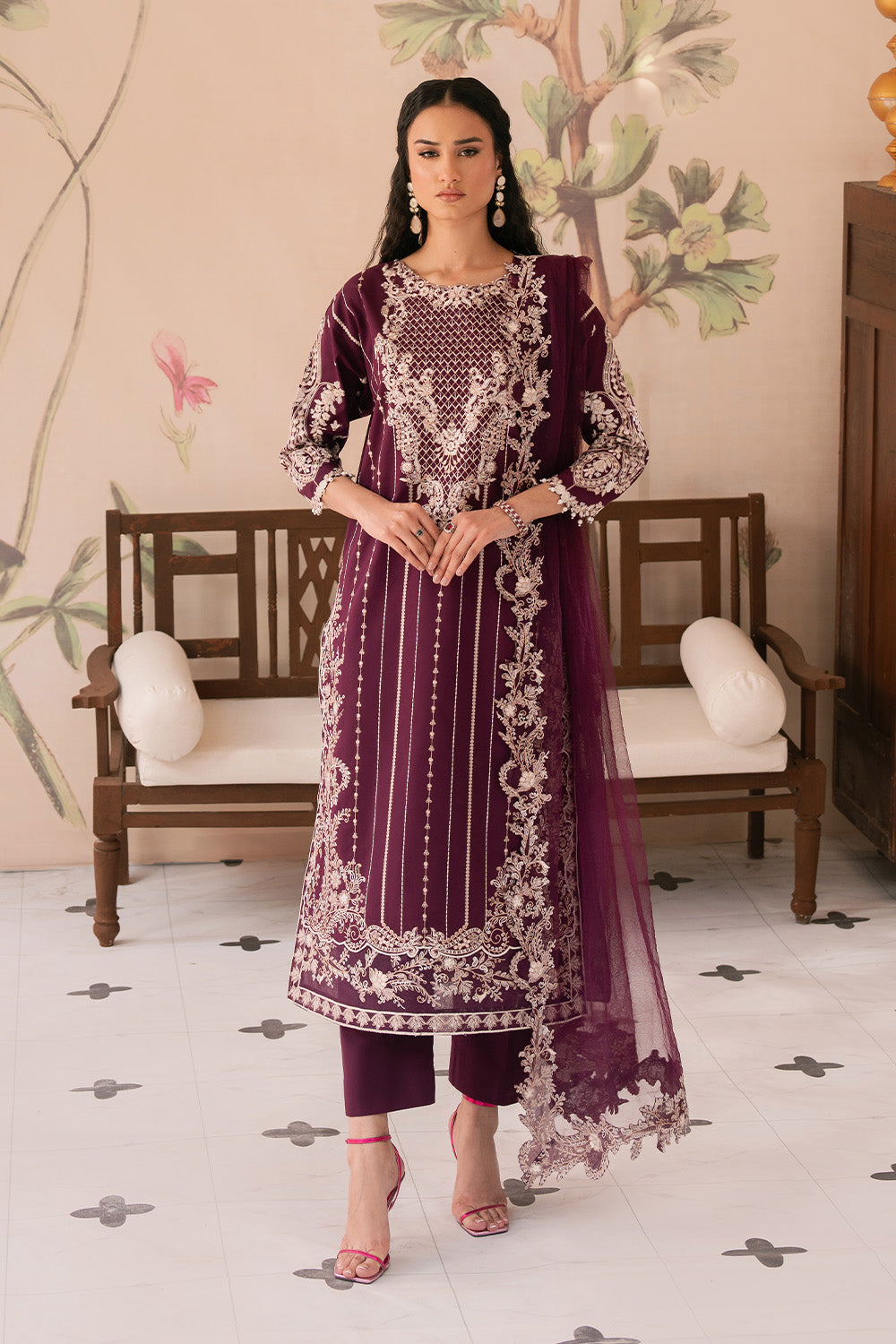 Maryum N Maria | Eid Luxury Lawn 25 | ALALEH - MS50163 - by - Libasekhas UK - Registered Vendor of : Maryum N Maria - 100% Original Designer Dresss