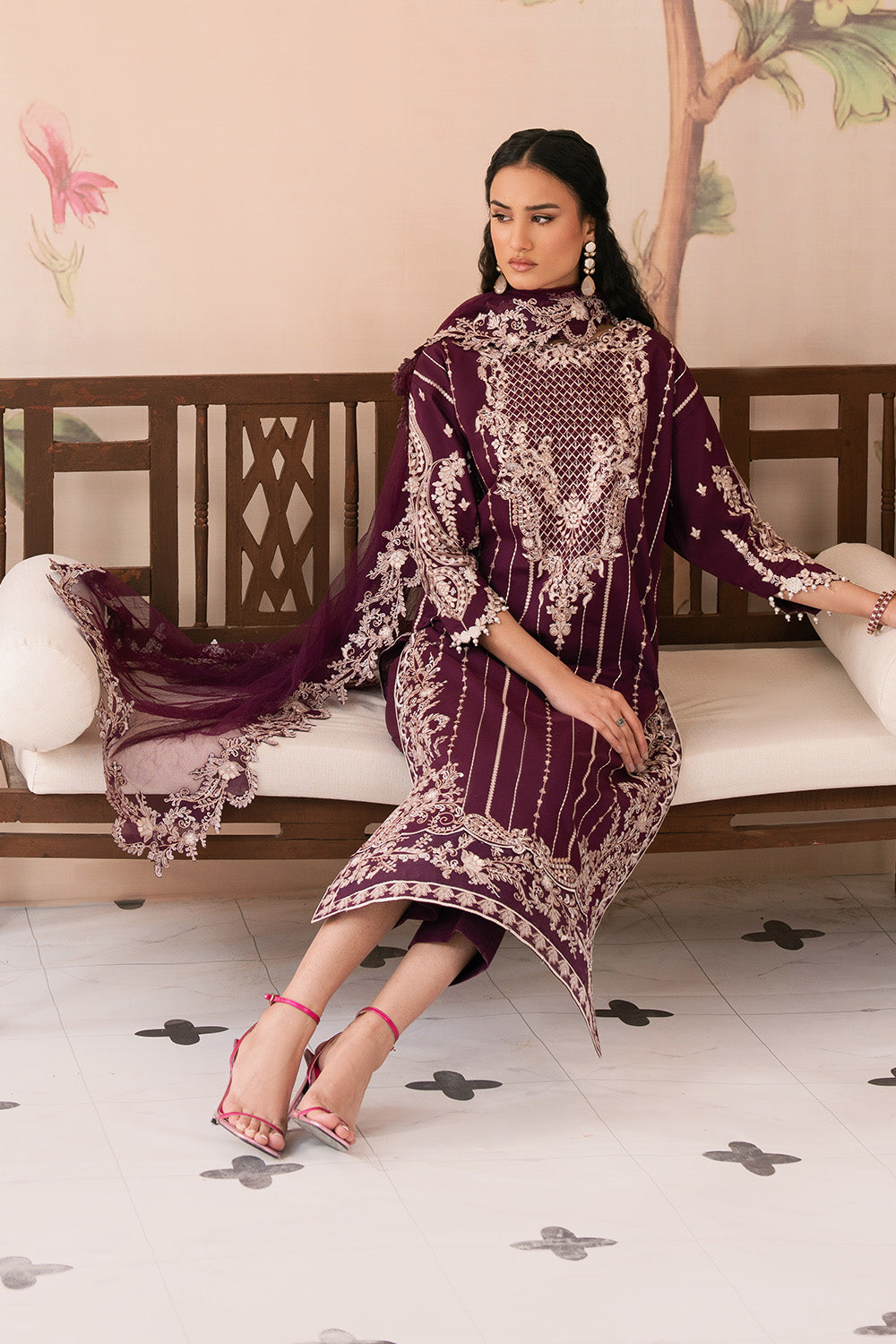Maryum N Maria | Eid Luxury Lawn 25 | ALALEH - MS50163 - by - Libasekhas UK - Registered Vendor of : Maryum N Maria - 100% Original Designer Dresss