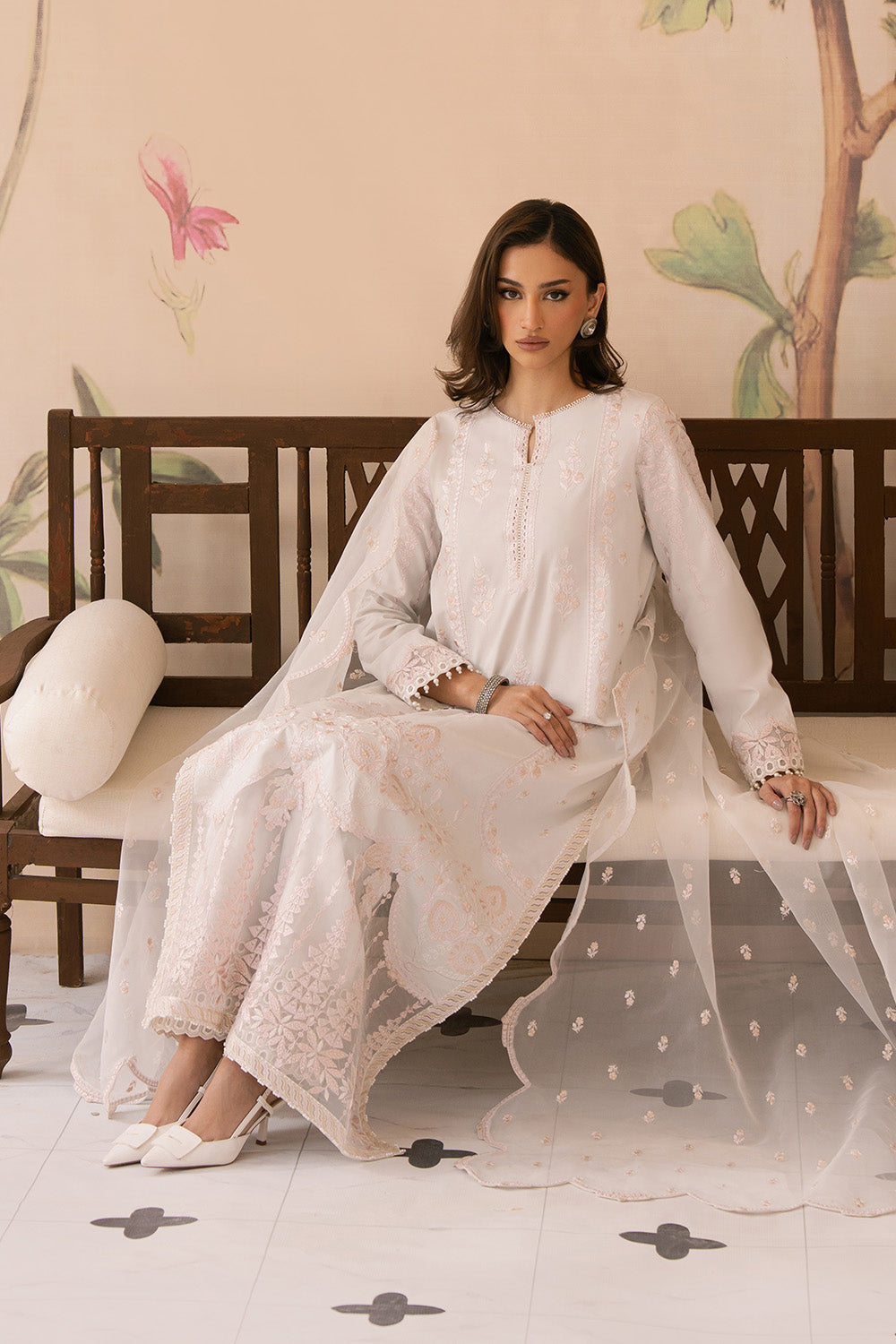 Maryum N Maria | Eid Luxury Lawn 25 | AREZOO - MS50153 - by - Libasekhas UK - Registered Vendor of : Maryum N Maria - 100% Original Designer Dresss