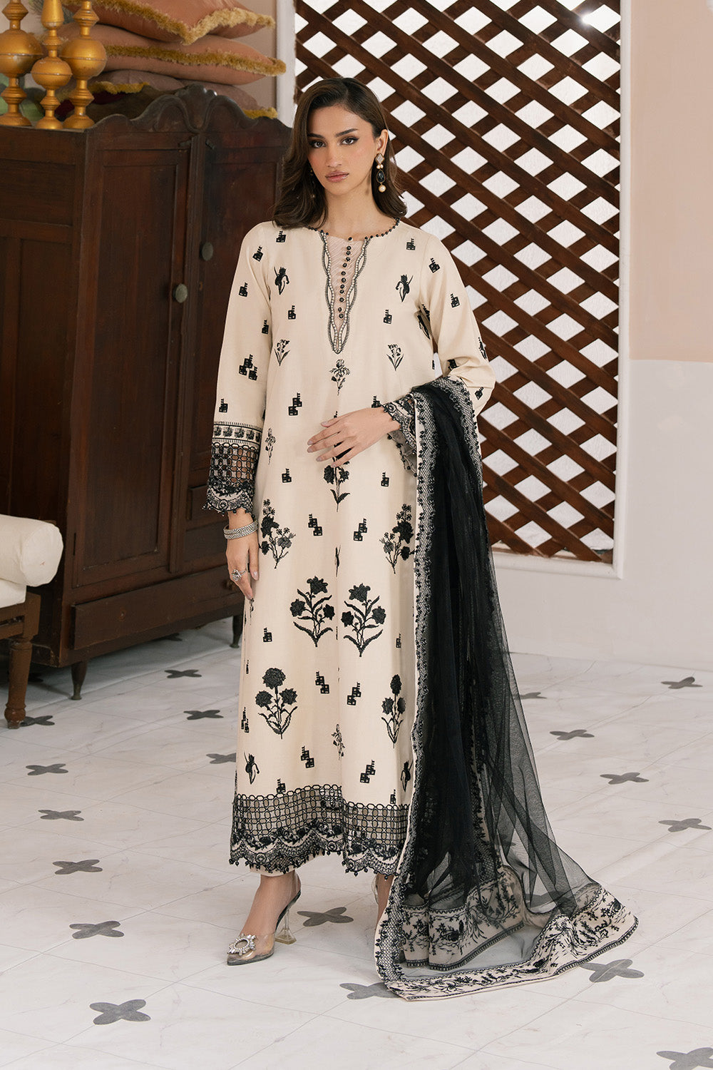 Maryum N Maria | Eid Luxury Lawn 25 | ATEFEH - MS50157 - by - Libasekhas UK - Registered Vendor of : Maryum N Maria - 100% Original Designer Dresss
