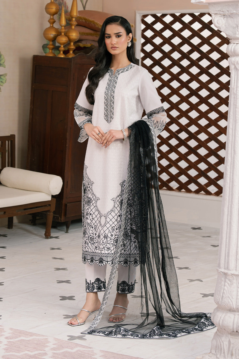 Maryum N Maria | Eid Luxury Lawn 25 | AZADEH - MS50147 - by - Libasekhas UK - Registered Vendor of : Maryum N Maria - 100% Original Designer Dresss