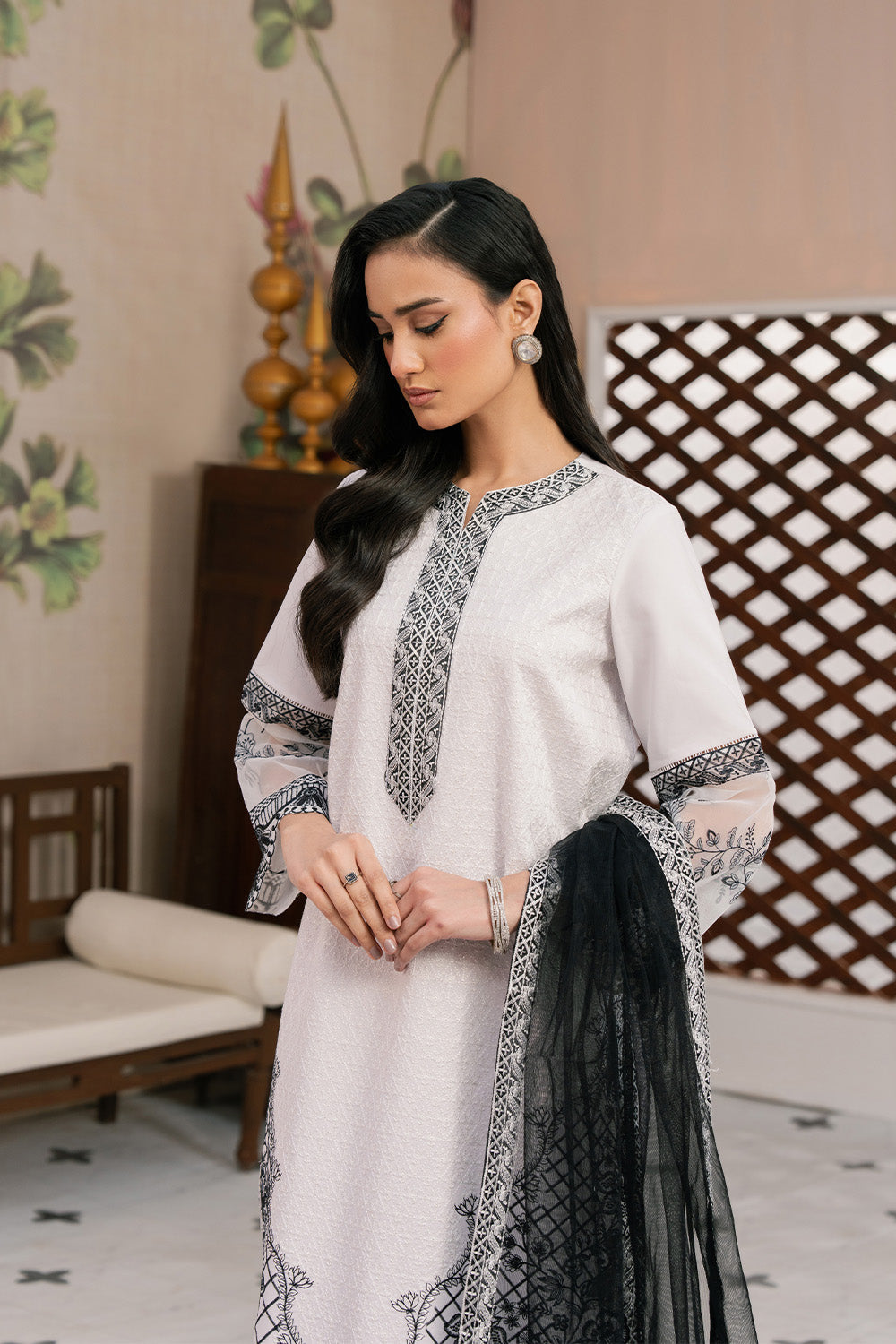 Maryum N Maria | Eid Luxury Lawn 25 | AZADEH - MS50147 - by - Libasekhas UK - Registered Vendor of : Maryum N Maria - 100% Original Designer Dresss