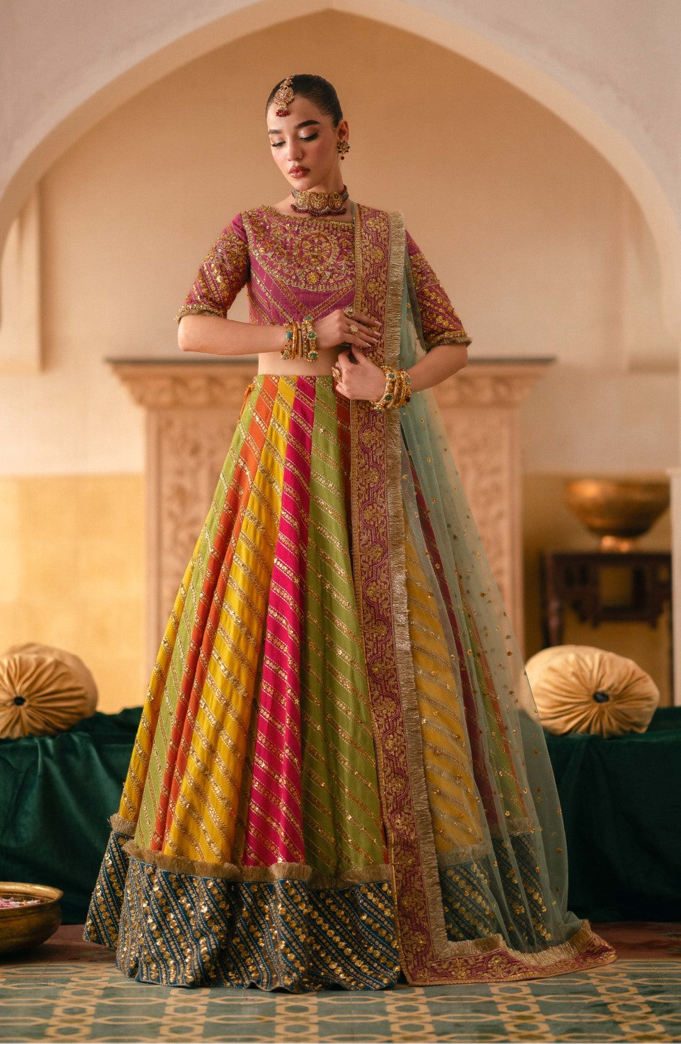 Maryum N Maria | Gul Posh Wedding Formals | SITARA BEGUM - MS40064 - by - Libasekhas UK - Registered Vendor of : Maryum N Maria - 100% Original Designer Dresss