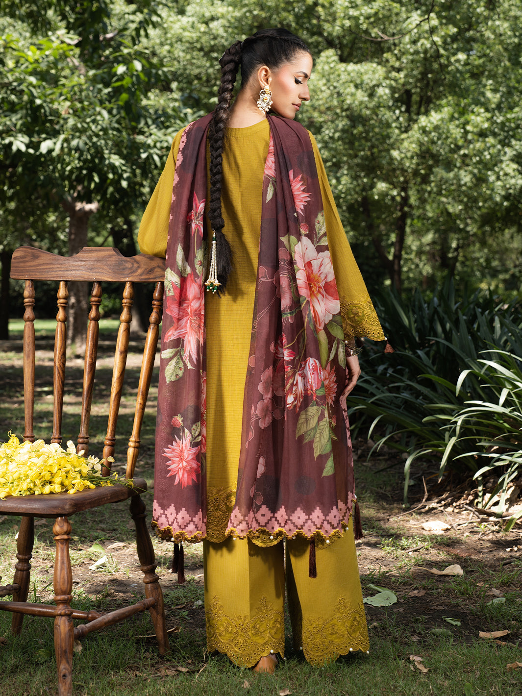 Hemstitch | The Garden Lawn | Matcha - by Libasekhas UK - Registered Vendor of : Hemstitch - 100% Original Designer Dress