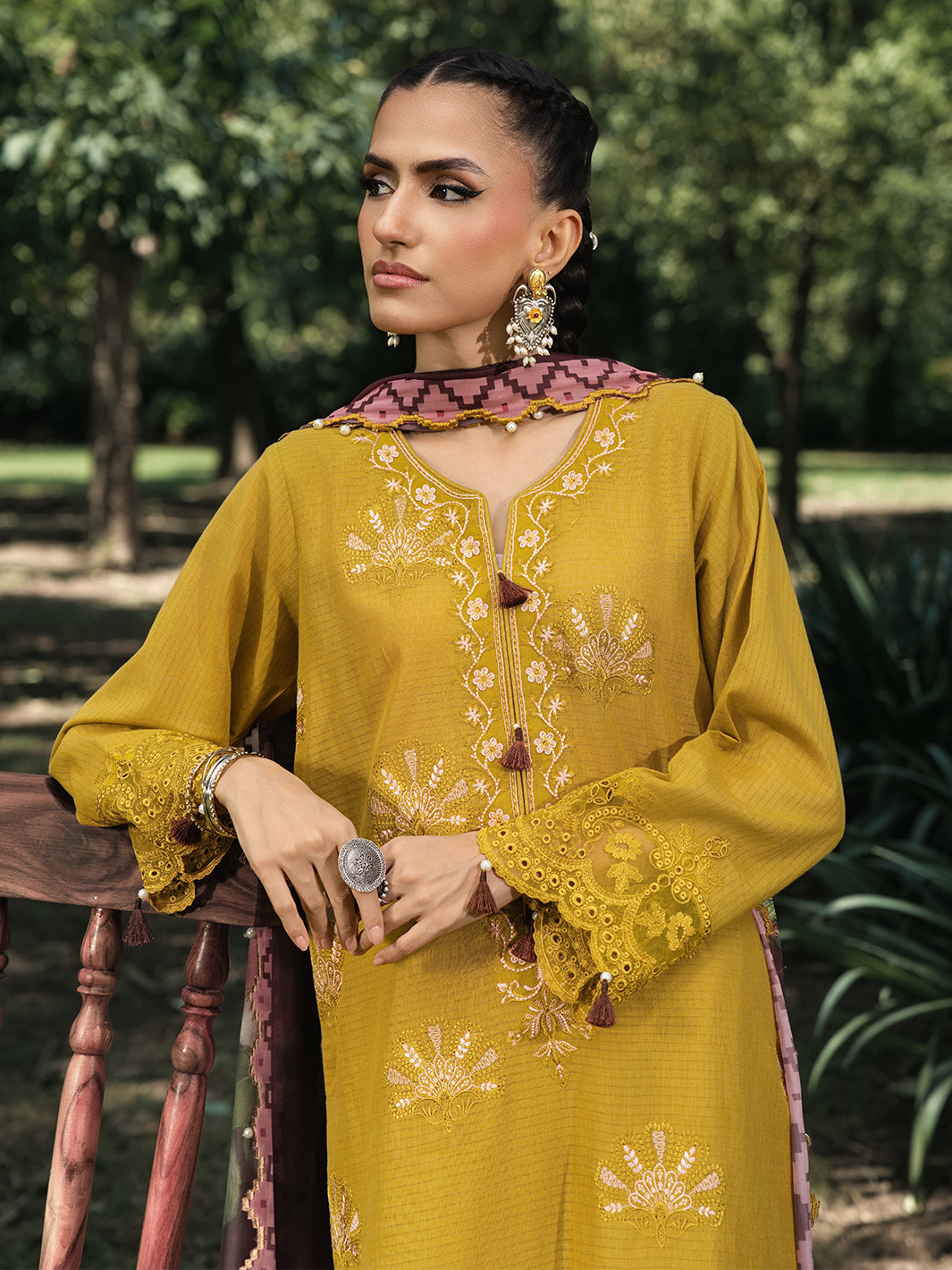 Hemstitch | The Garden Lawn | Matcha - by Libasekhas UK - Registered Vendor of : Hemstitch - 100% Original Designer Dress