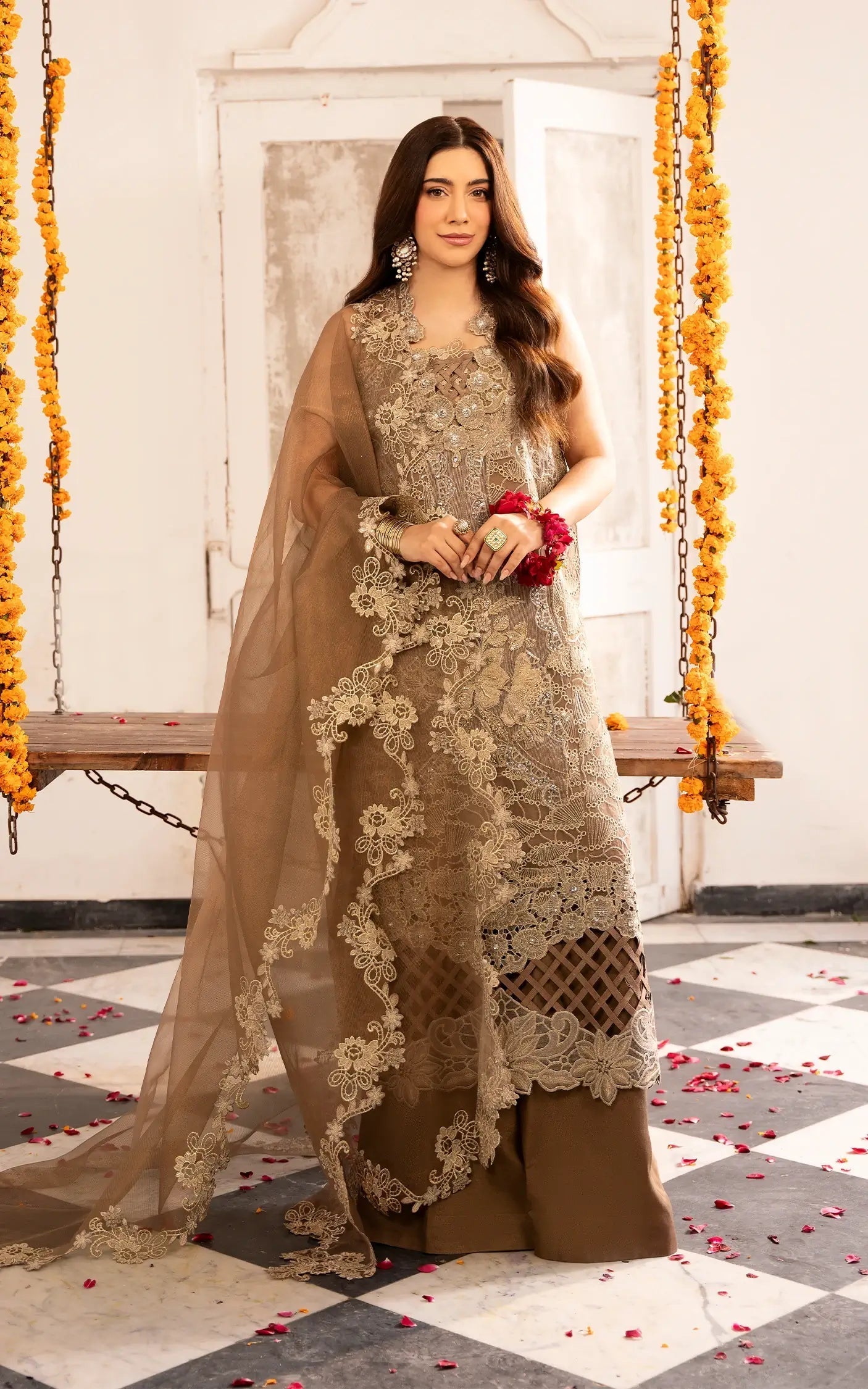 Asifa and Nabeel | Sunehri Eid 25 | Mehrunisa-(SEF25-07) - by - Libasekhas UK - Registered Vendor of : Asifa and Nabeel - 100% Original Designer Dresss