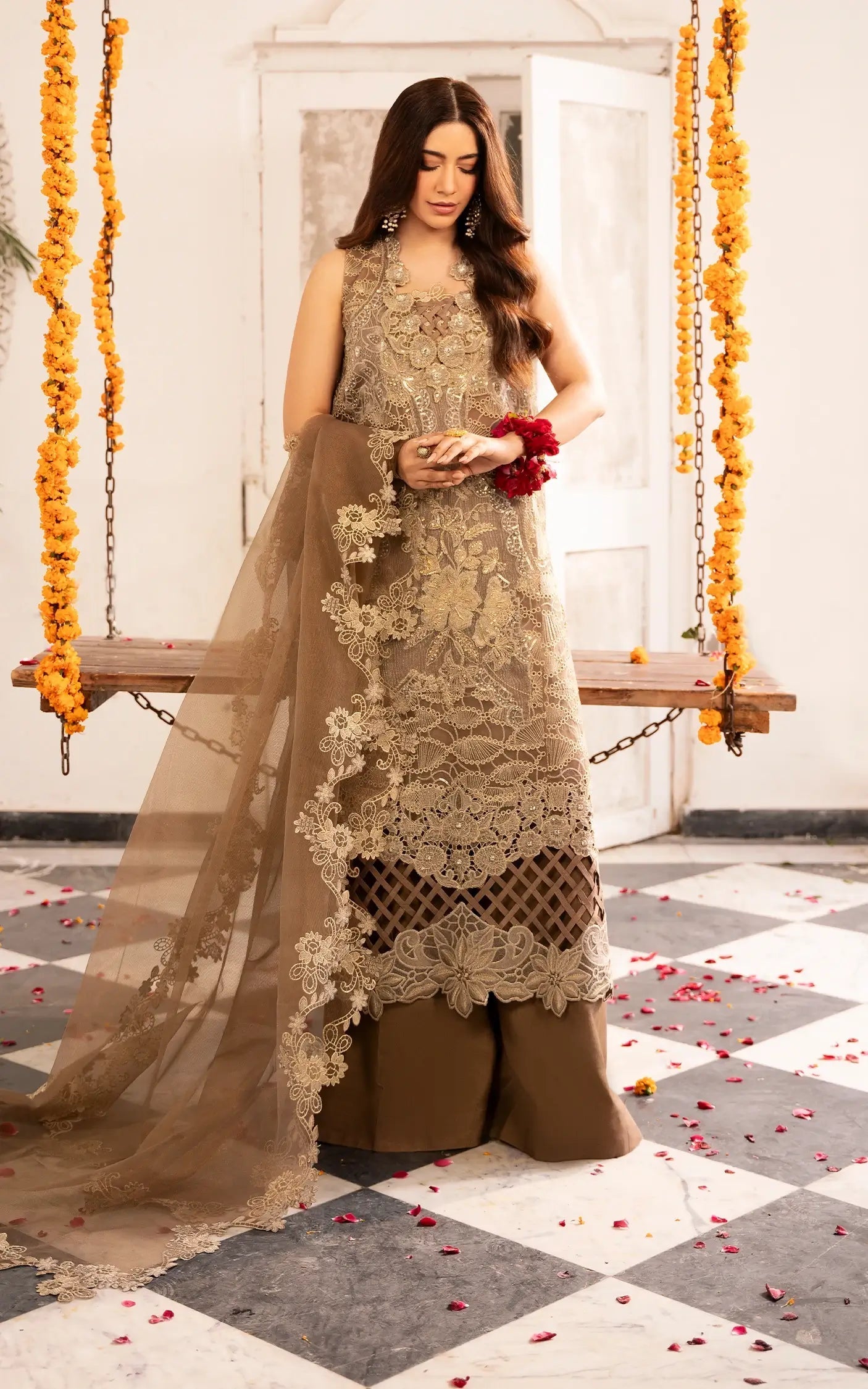 Asifa and Nabeel | Sunehri Eid 25 | Mehrunisa-(SEF25-07) - by - Libasekhas UK - Registered Vendor of : Asifa and Nabeel - 100% Original Designer Dresss