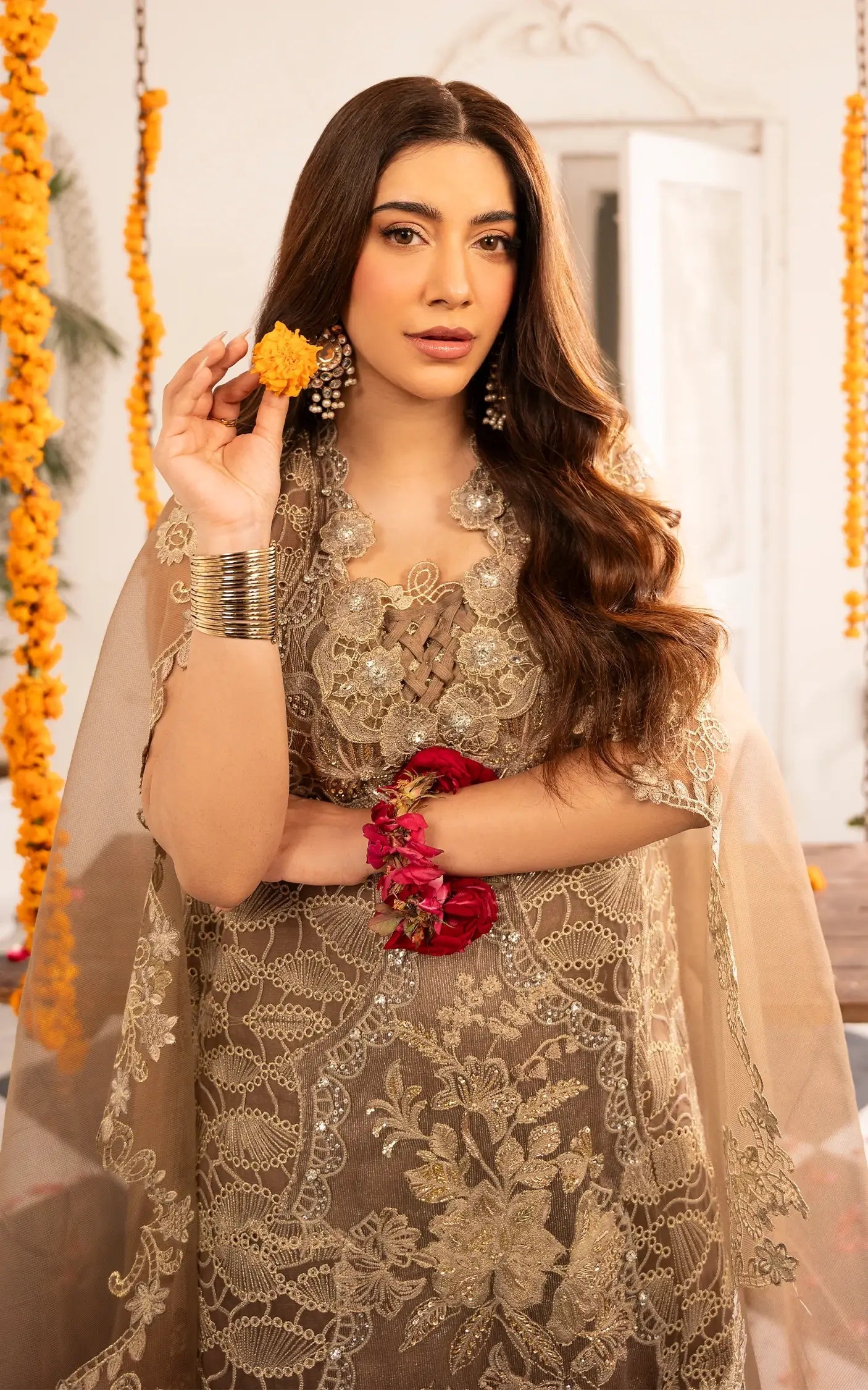 Asifa and Nabeel | Sunehri Eid 25 | Mehrunisa-(SEF25-07) - by - Libasekhas UK - Registered Vendor of : Asifa and Nabeel - 100% Original Designer Dresss