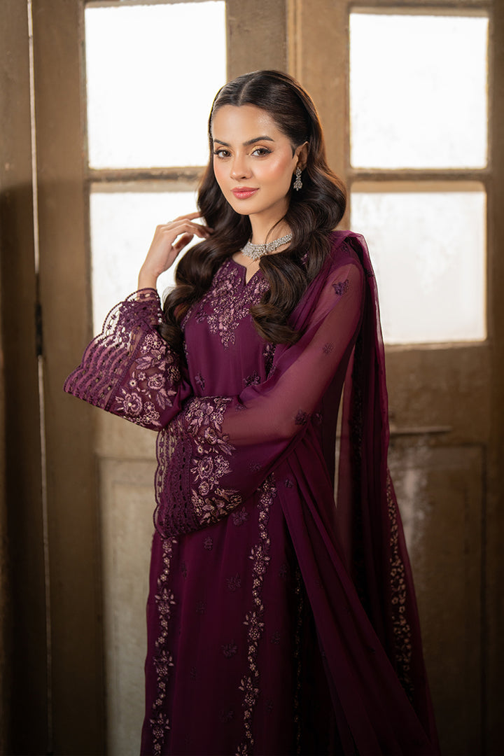 Azure | Ensembles Embroidered Formals | Merlot Grace - by - Libasekhas UK - Registered Vendor of : Azure - 100% Original Designer Dresss