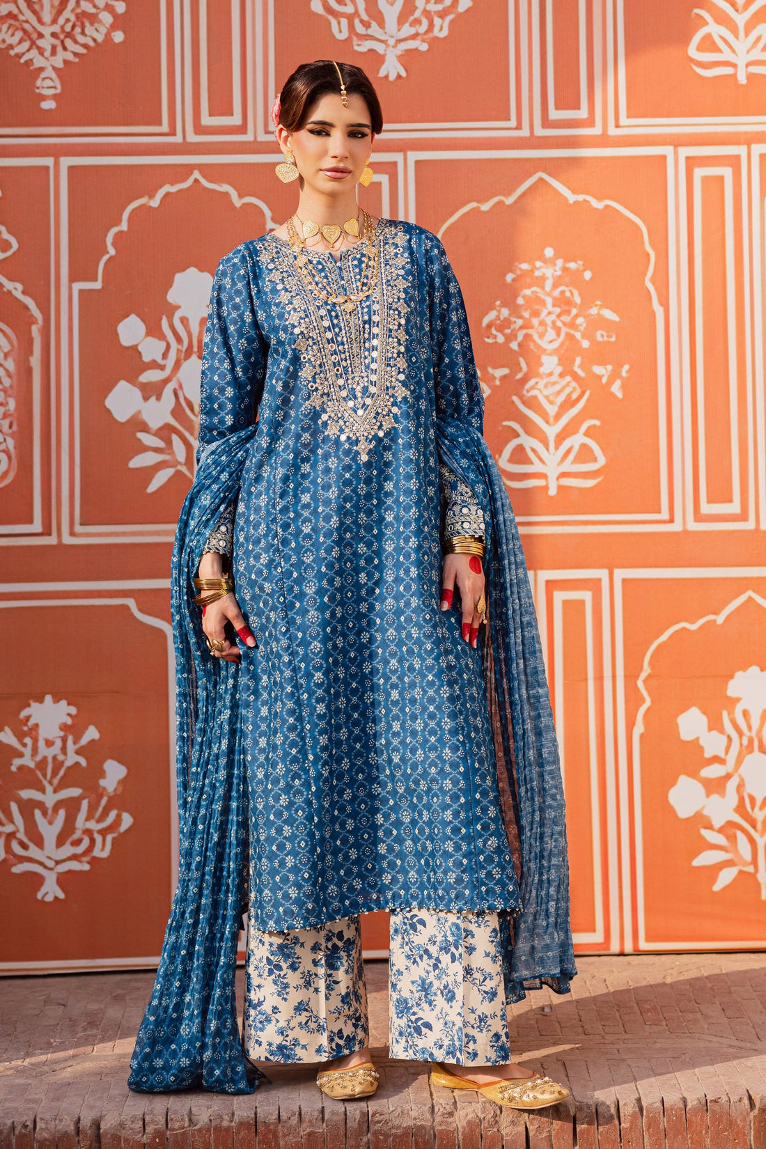 Batik | Festive Eid 26 | Midnight - by Libasekhas UK - Registered Vendor of : Batik - 100% Original Designer Dress
