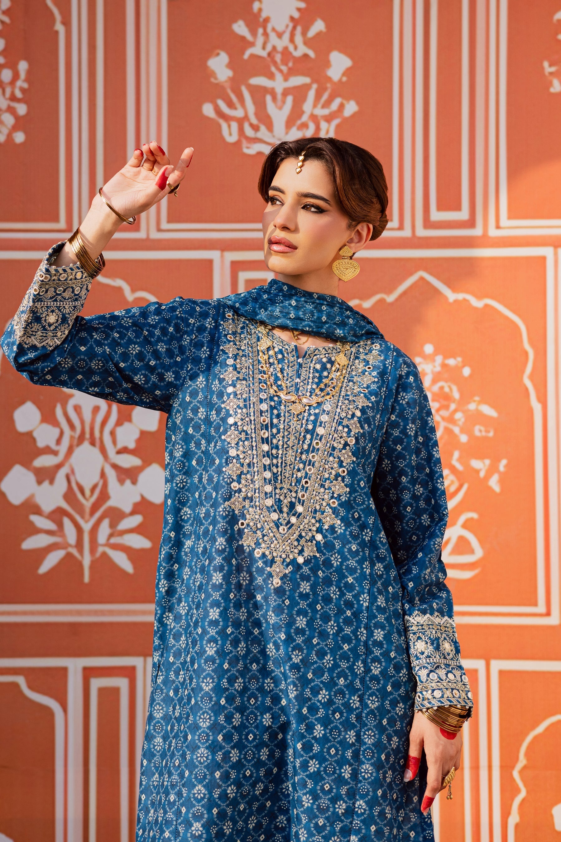 Batik | Festive Eid 26 | Midnight - by Libasekhas UK - Registered Vendor of : Batik - 100% Original Designer Dress