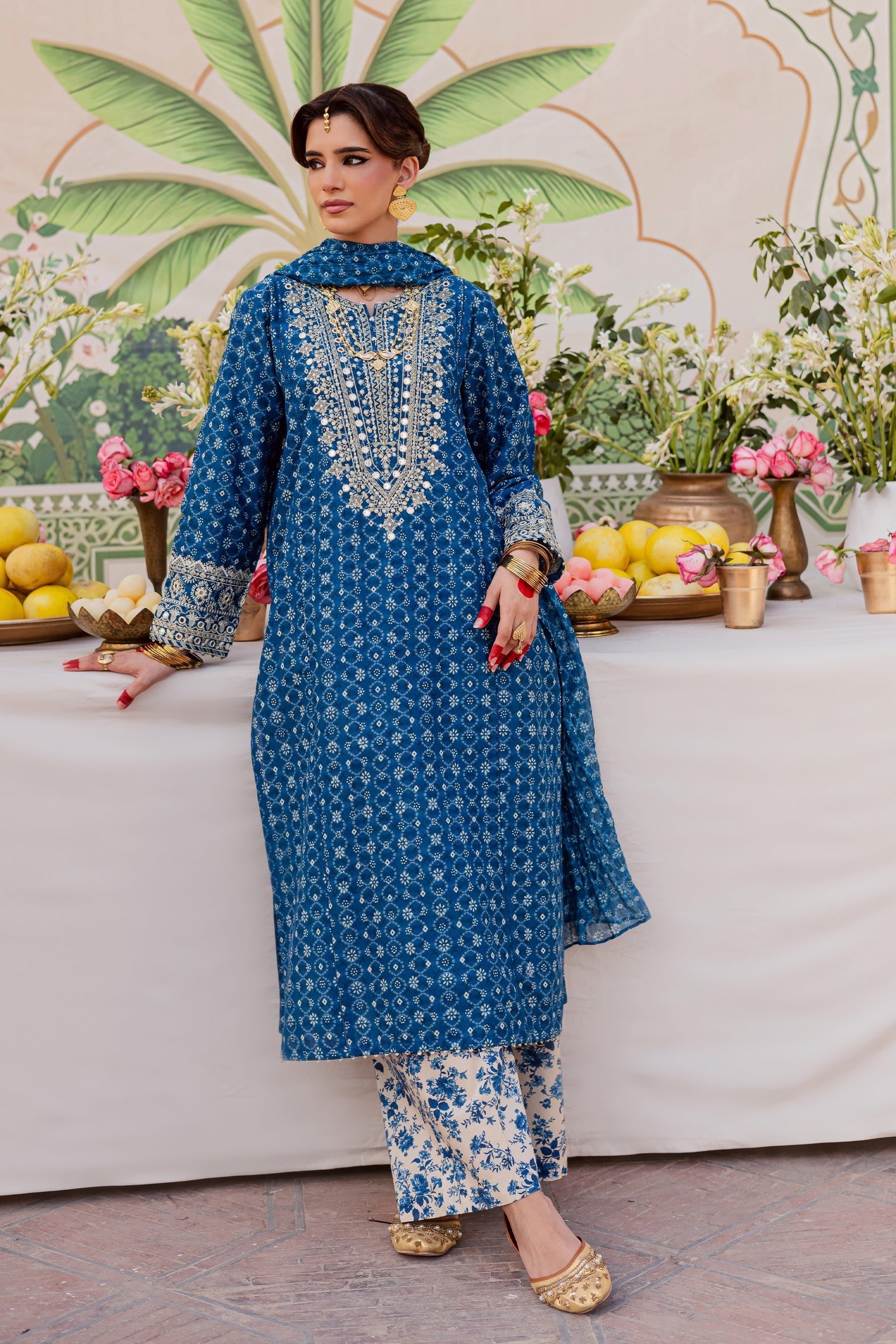 Batik | Festive Eid 26 | Midnight - by Libasekhas UK - Registered Vendor of : Batik - 100% Original Designer Dress