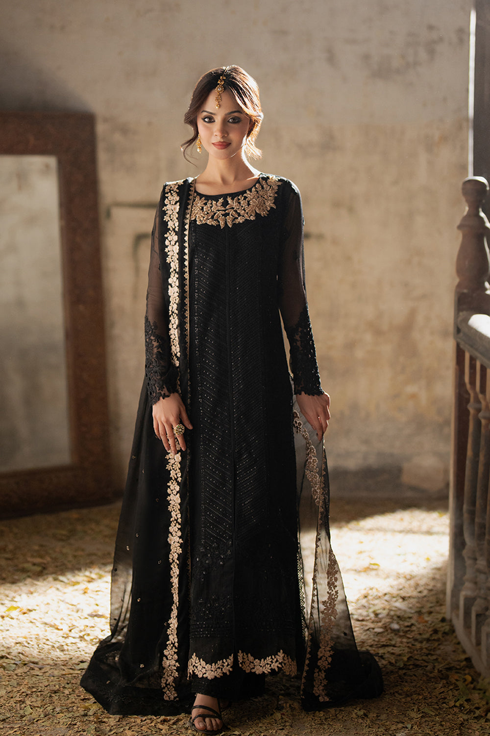 Azure | Ensembles Embroidered Formals | Midnight Veil - by - Libasekhas UK - Registered Vendor of : Azure - 100% Original Designer Dresss