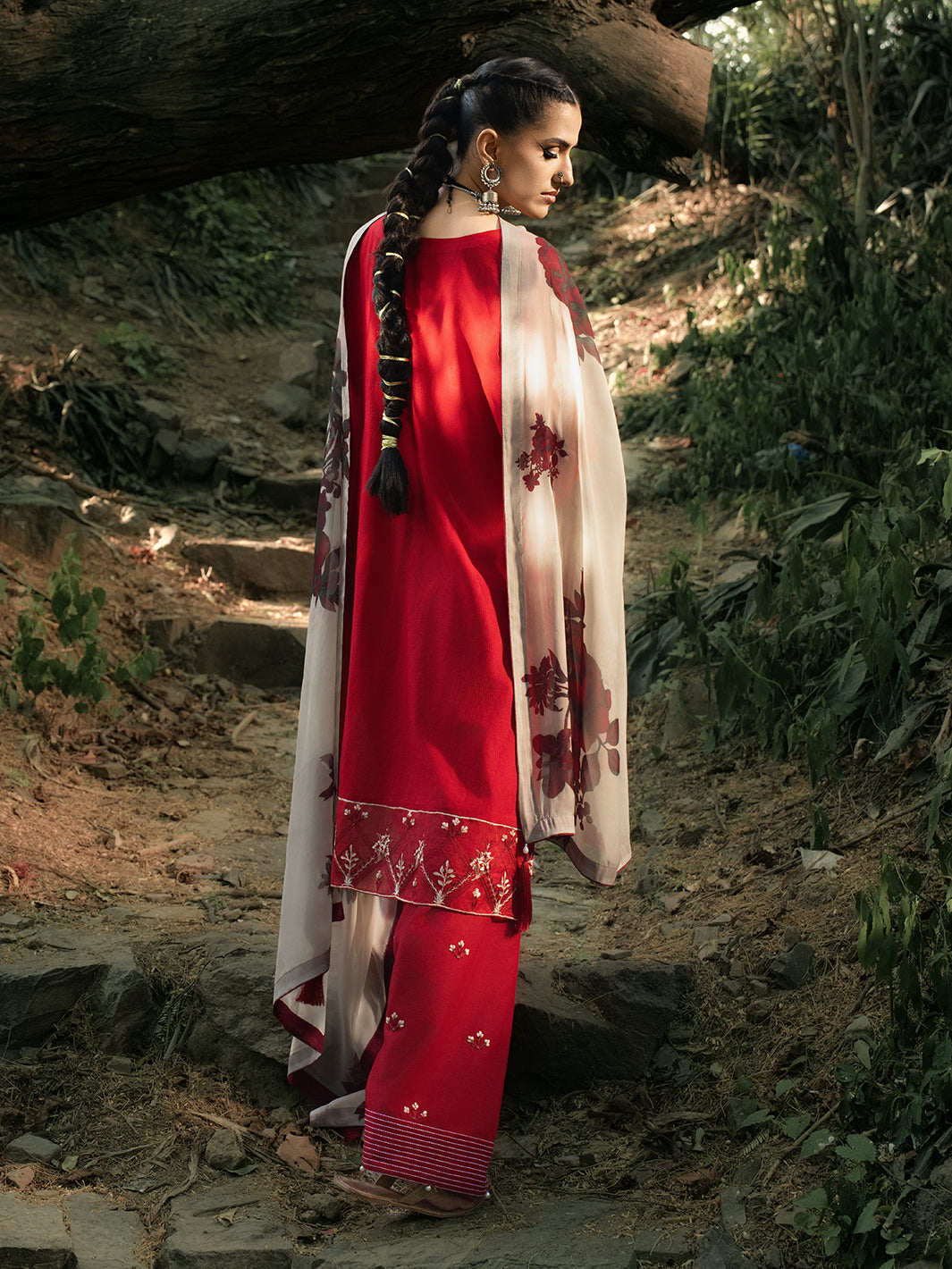Hemstitch | The Garden Lawn | Midnight Rose - by Libasekhas UK - Registered Vendor of : Hemstitch - 100% Original Designer Dress