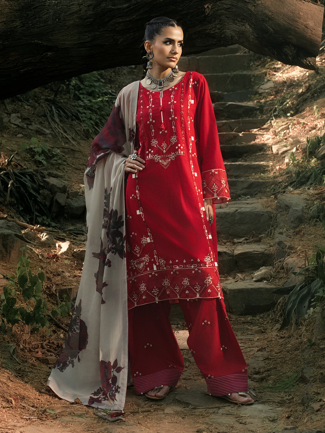 Hemstitch | The Garden Lawn | Midnight Rose - by Libasekhas UK - Registered Vendor of : Hemstitch - 100% Original Designer Dress