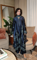 Asifa and Nabeel | Silk Edit 26 | Midnight Blue - by Libasekhas UK - Registered Vendor of : Asifa and Nabeel - 100% Original Designer Dress
