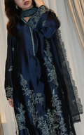 Asifa and Nabeel | Silk Edit 26 | Midnight Blue - by Libasekhas UK - Registered Vendor of : Asifa and Nabeel - 100% Original Designer Dress