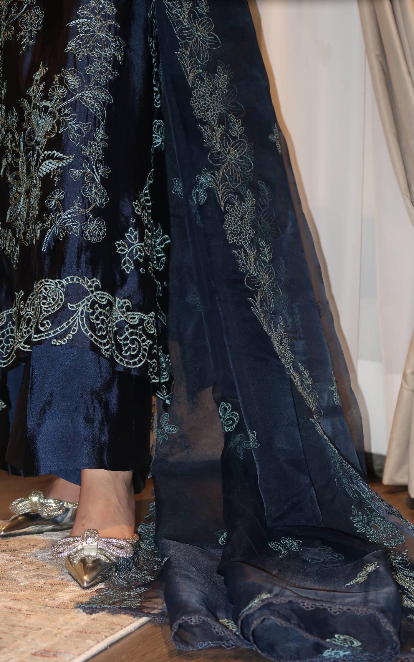 Asifa and Nabeel | Silk Edit 26 | Midnight Blue - by Libasekhas UK - Registered Vendor of : Asifa and Nabeel - 100% Original Designer Dress
