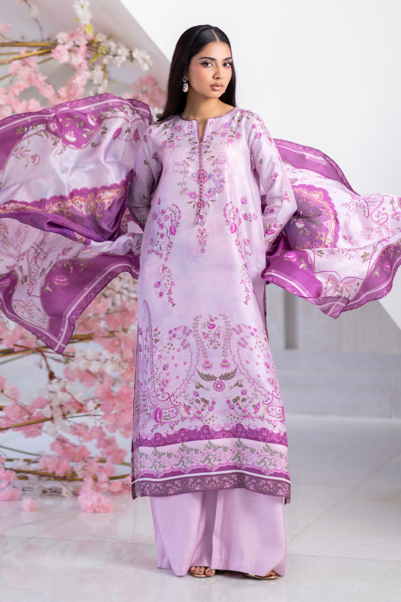 Mina Hasan | Signature Pret | Soft Mauve - by Libasekhas - Registered Vendor of : Mina Hasan - 100% Original Designer Dress