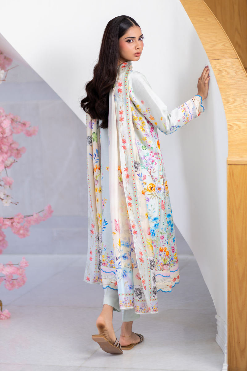 Mina Hasan | Signature Pret | Blue Lush - by Libasekhas - Registered Vendor of : Mina Hasan - 100% Original Designer Dress